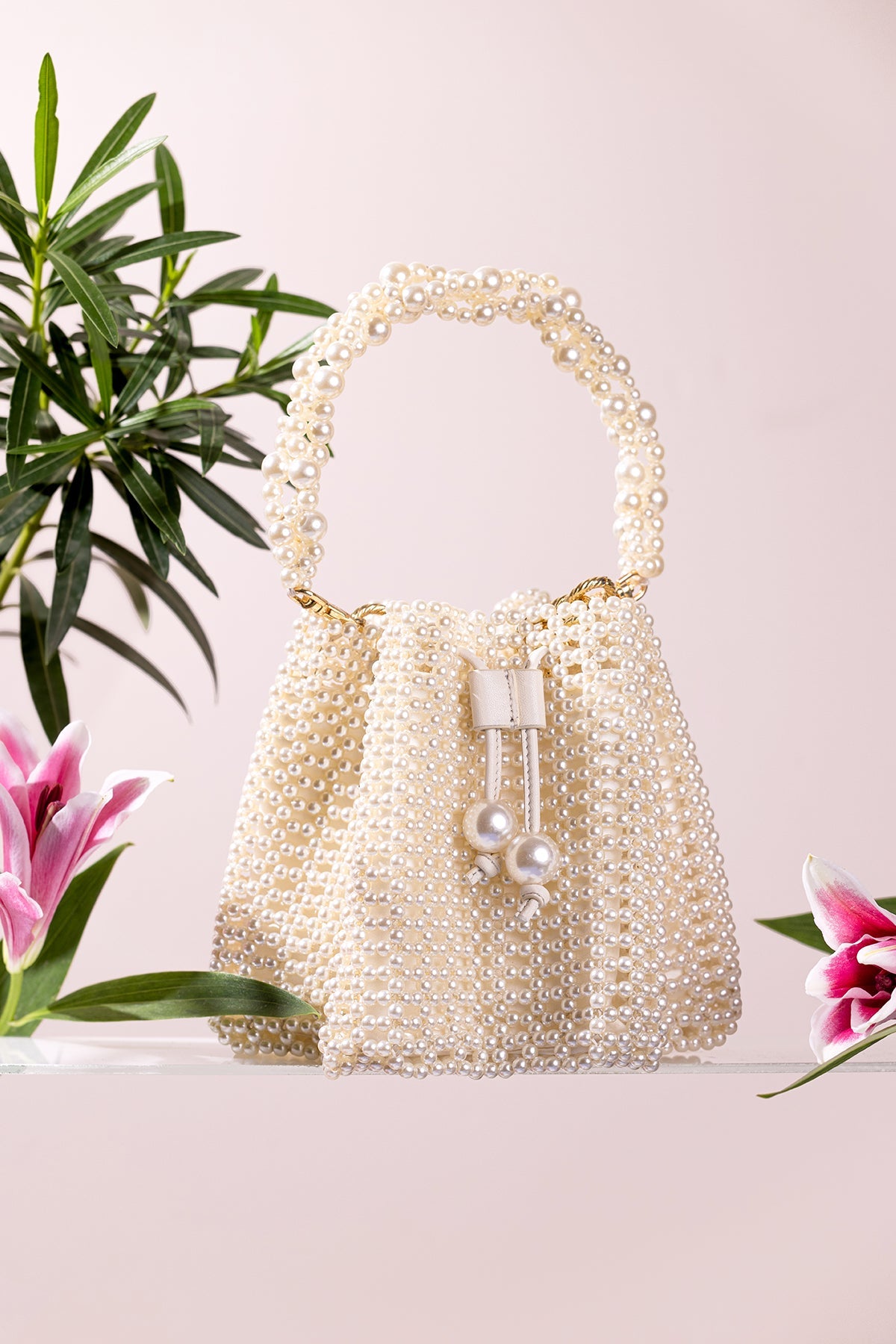 Anushka with the Jaipur Pearl Beaded Potli Bag