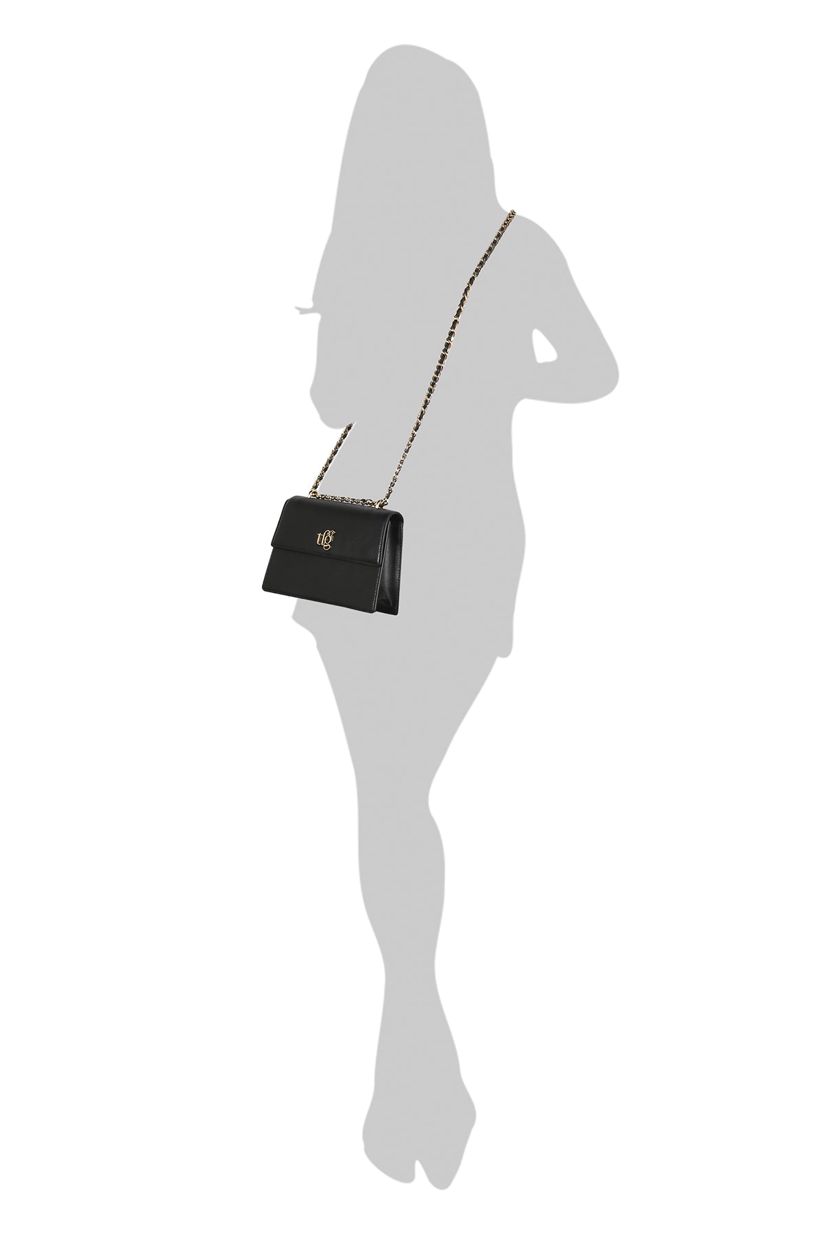Erica Black Medium Crossbody Bag