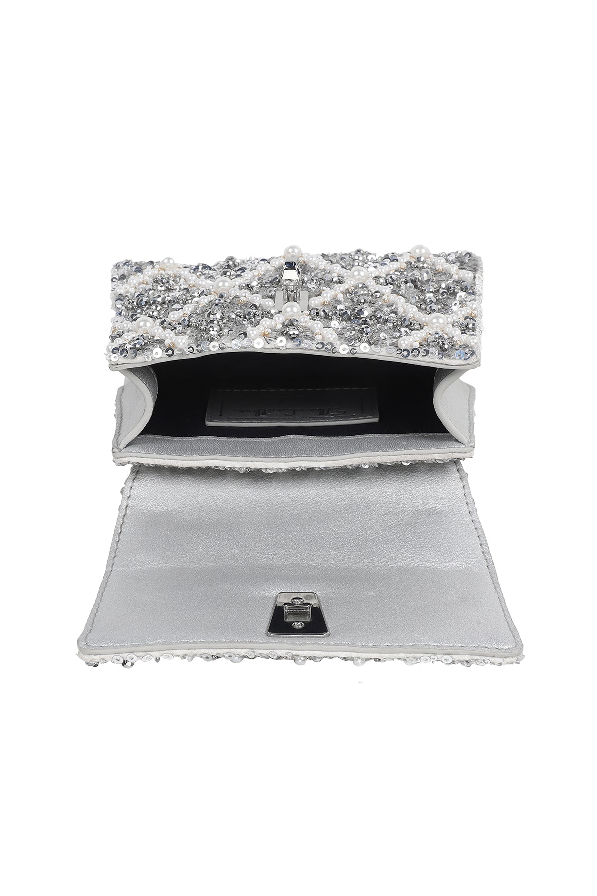 Divya Gurwara With The Erica Smokey Quartz Handheld Mini Bag