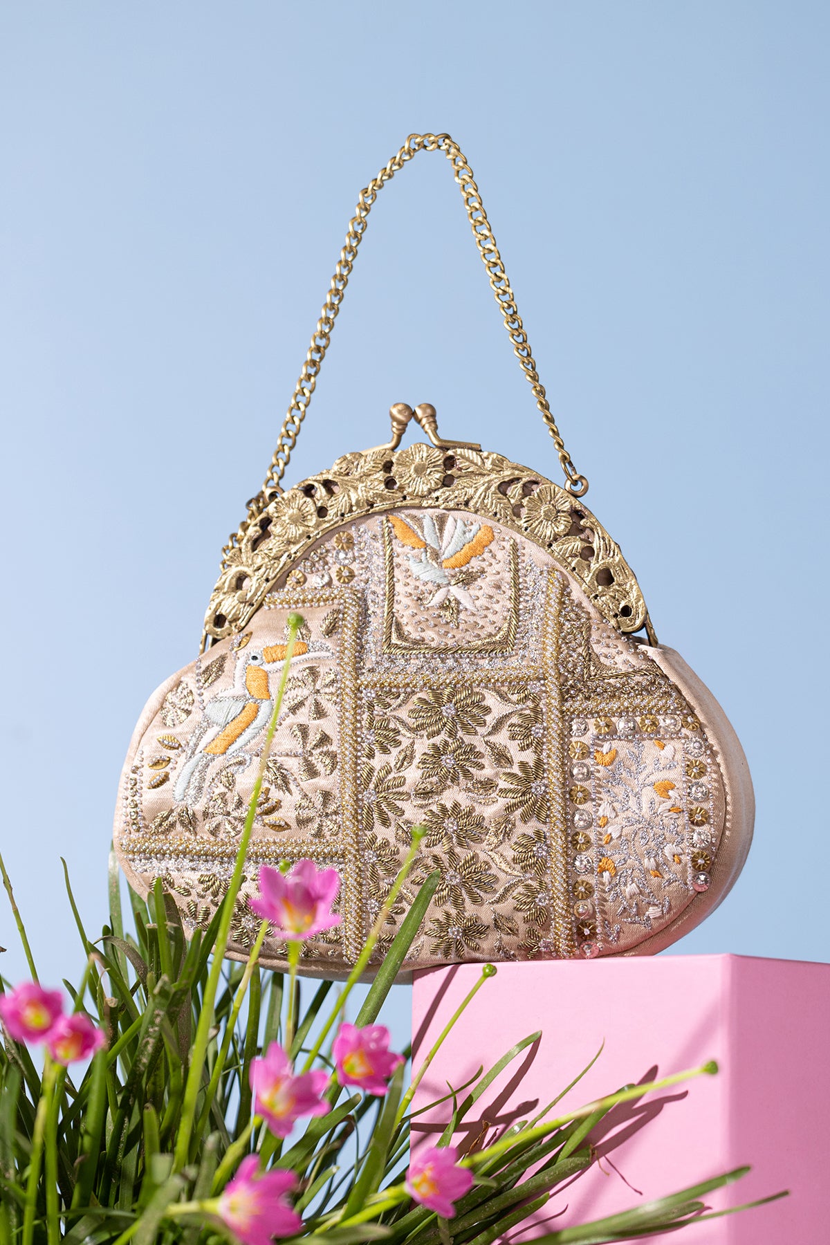 Ishita Mangal With Pali Embroidered Potli Bag