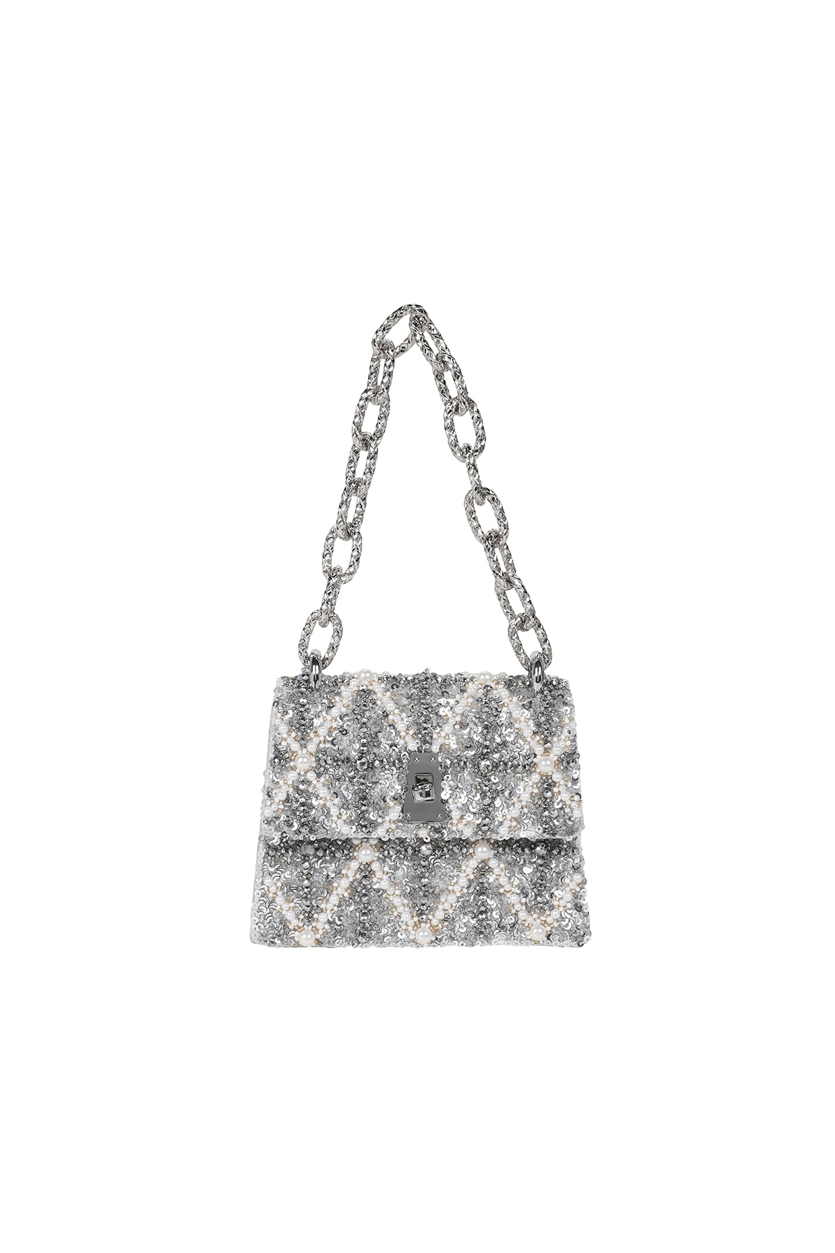 Divya Gurwara With The Erica Smokey Quartz Handheld Mini Bag