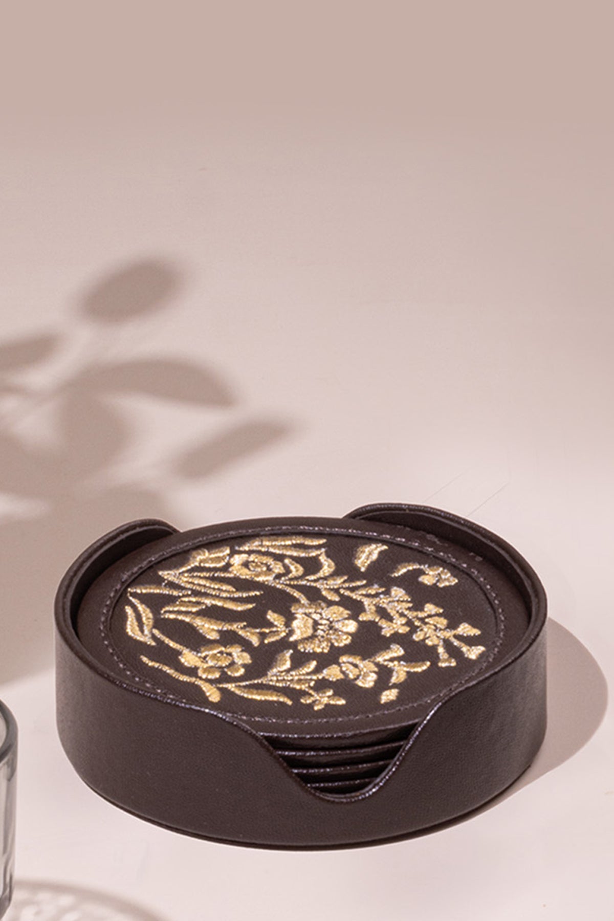 Maple Coaster Set (Set of 6)- Chocolate