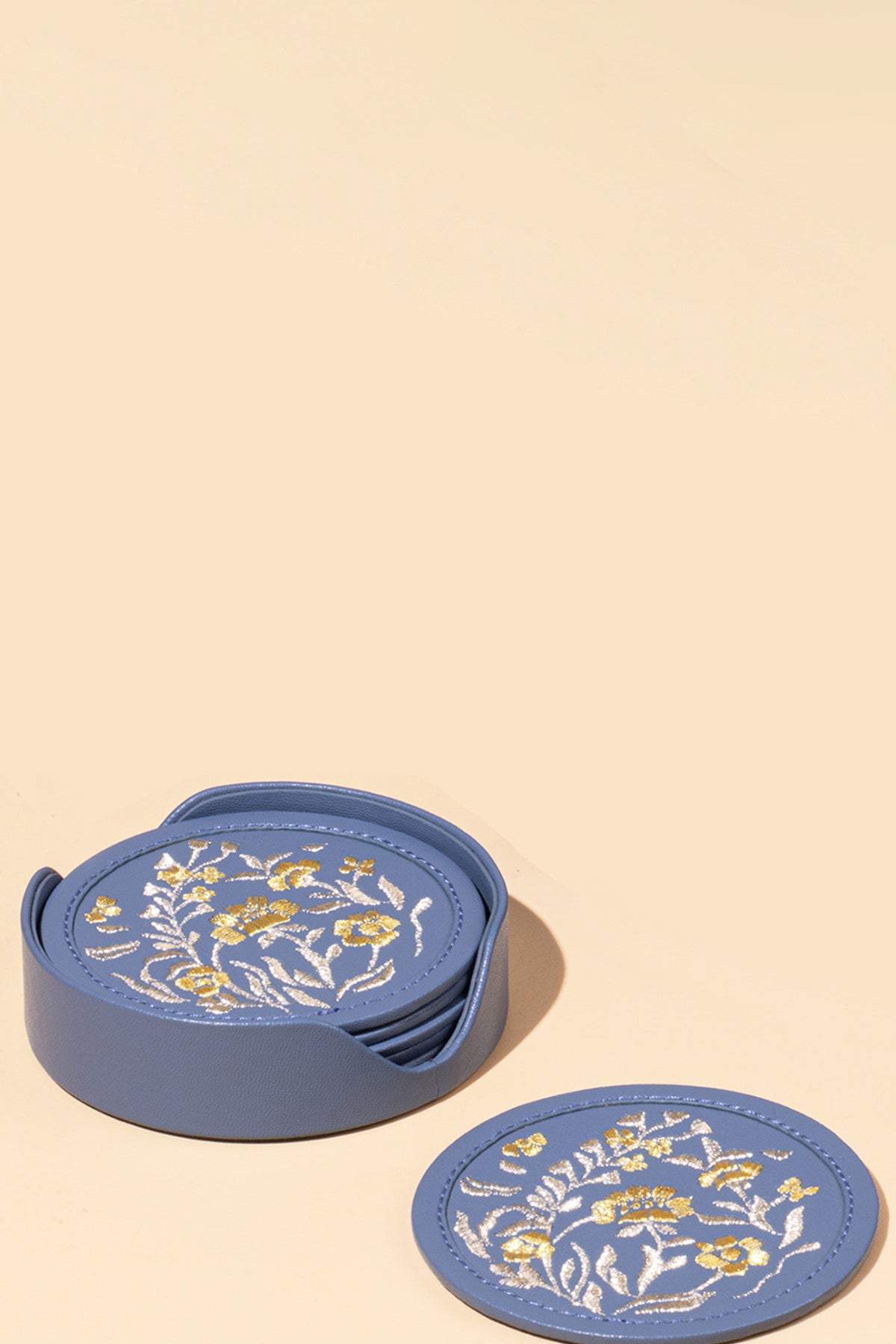 Maple Coaster Set (Set of 6) - Powder Blue