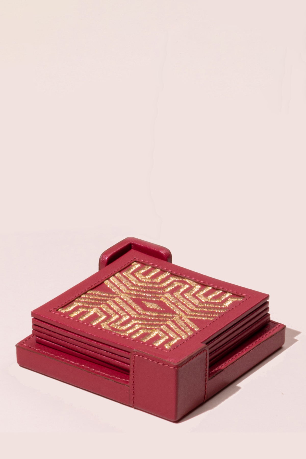 Maple Coaster Set (Set of 6) -Ruby