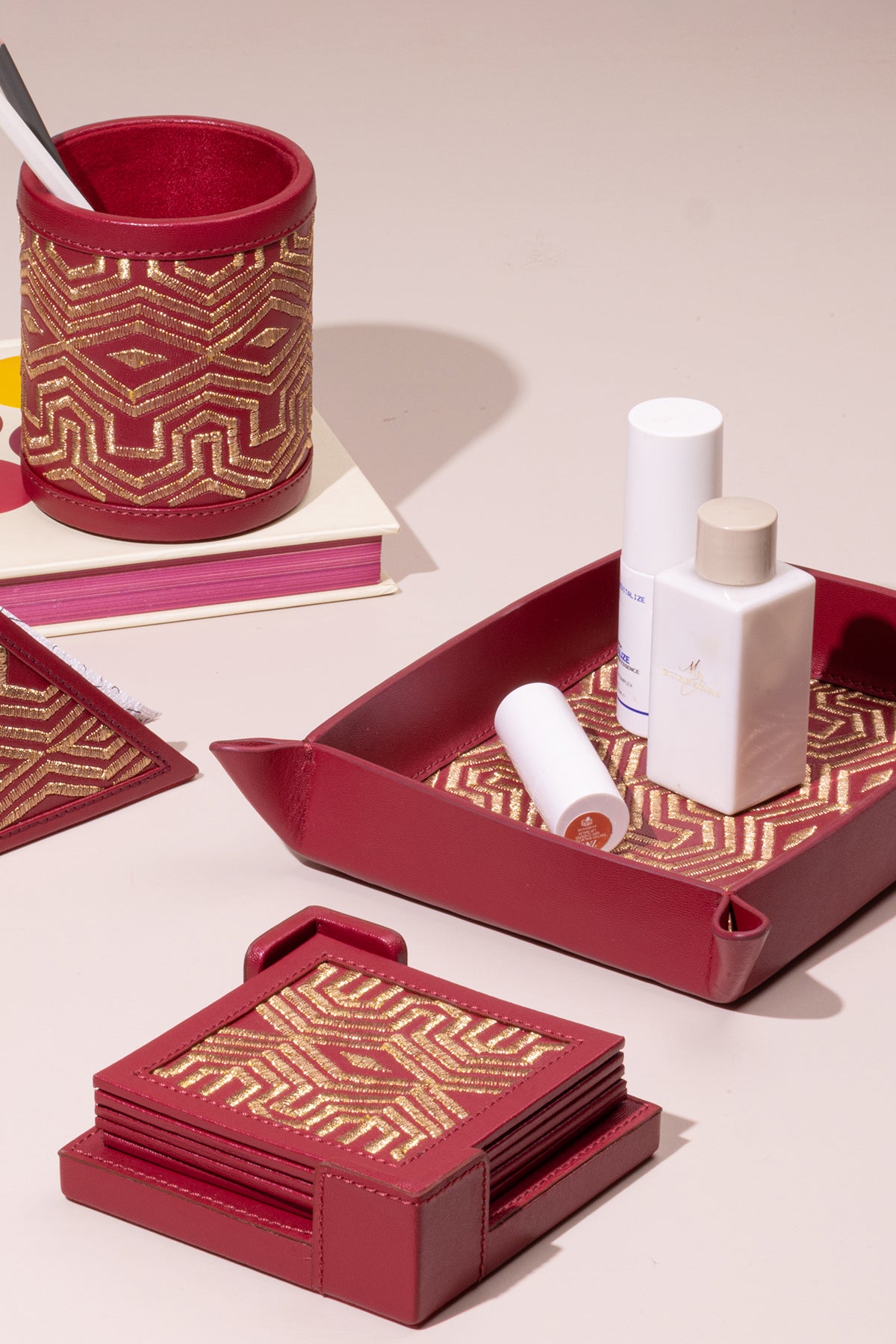 Maple Pen Holder - Ruby