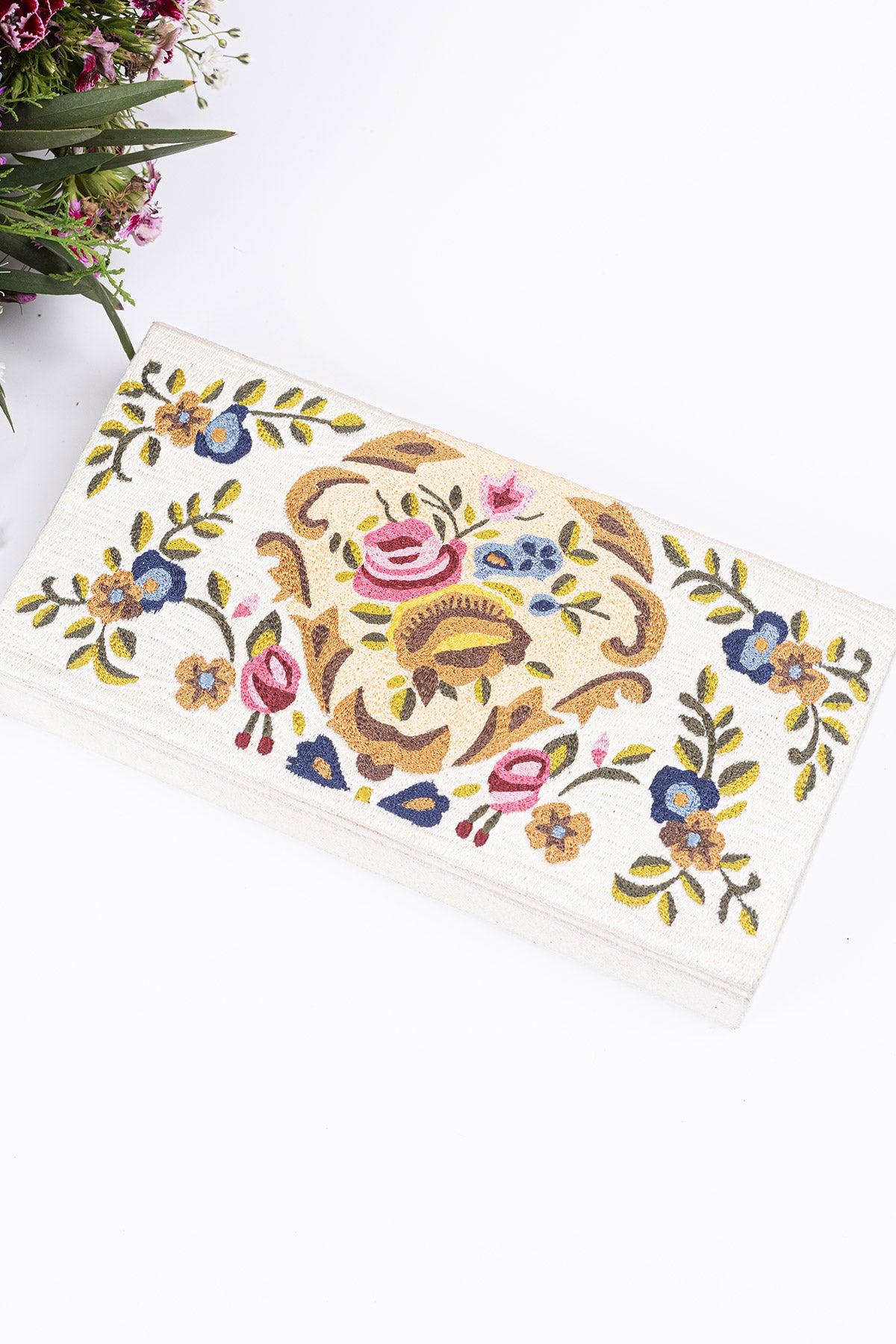 Vintage Embroidery Money Box