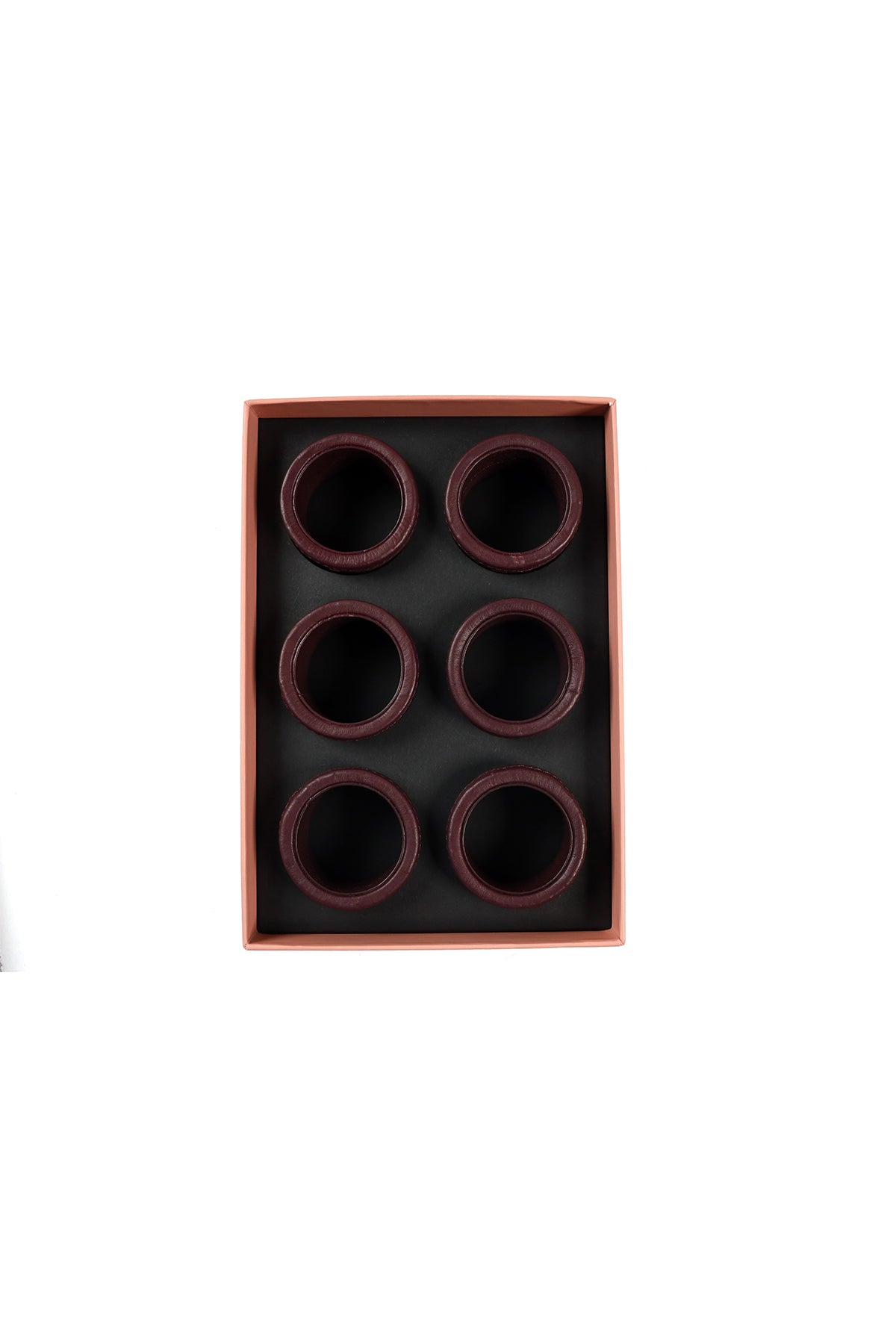 Oak Napkin Rings - sangria