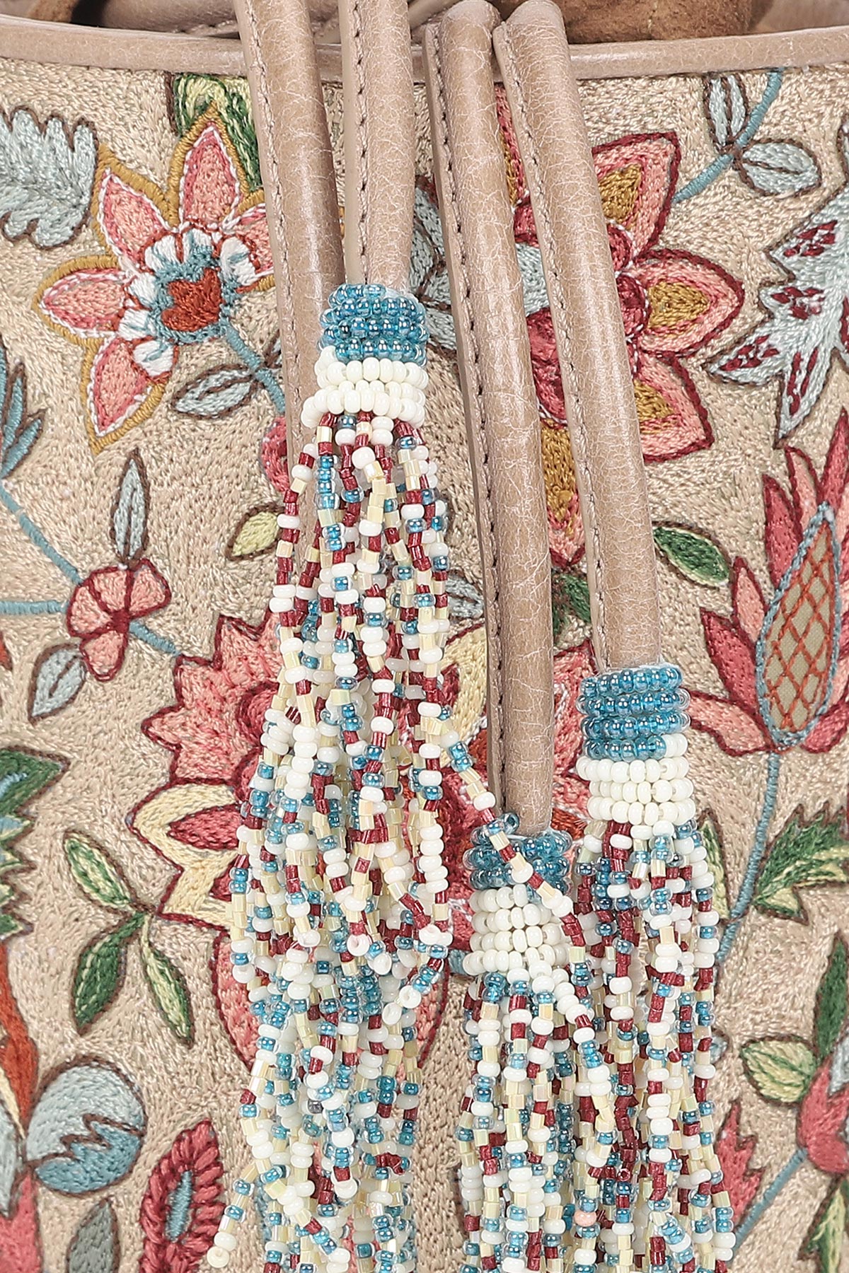 Statice Embroidered Bucket Bag