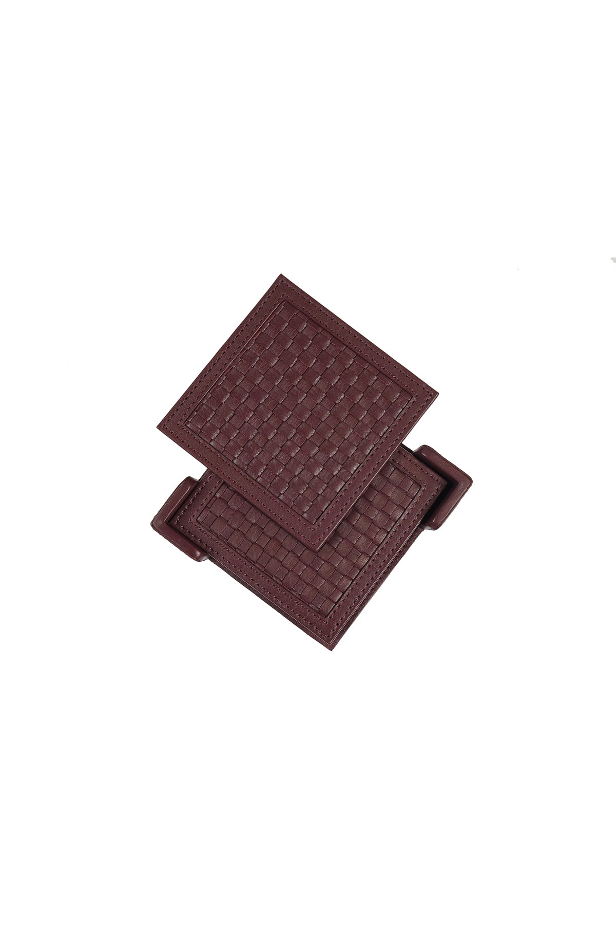 Oak Coaster Set (Set of 6) - sangria