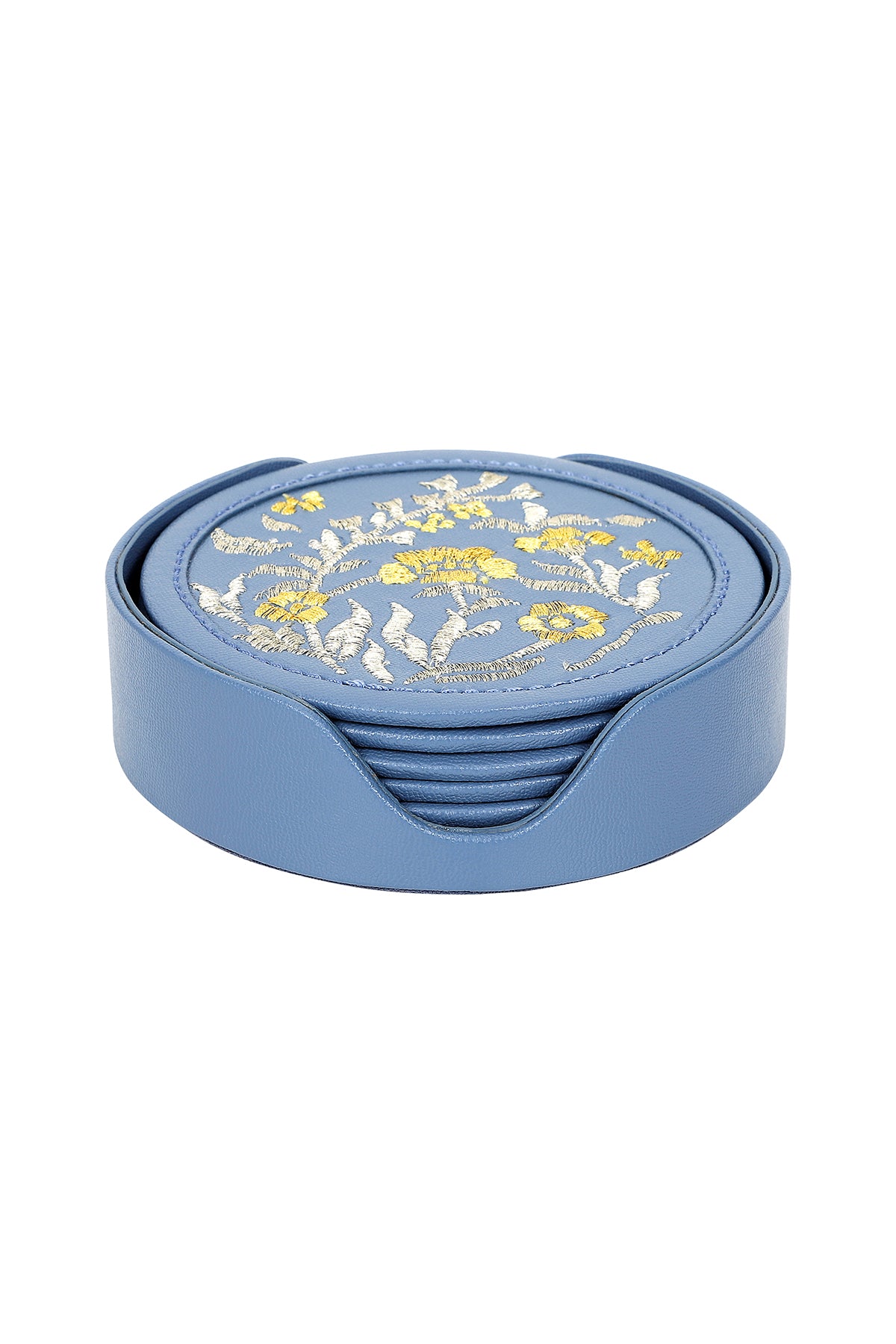 Maple Coaster Set (Set of 6) - Powder Blue