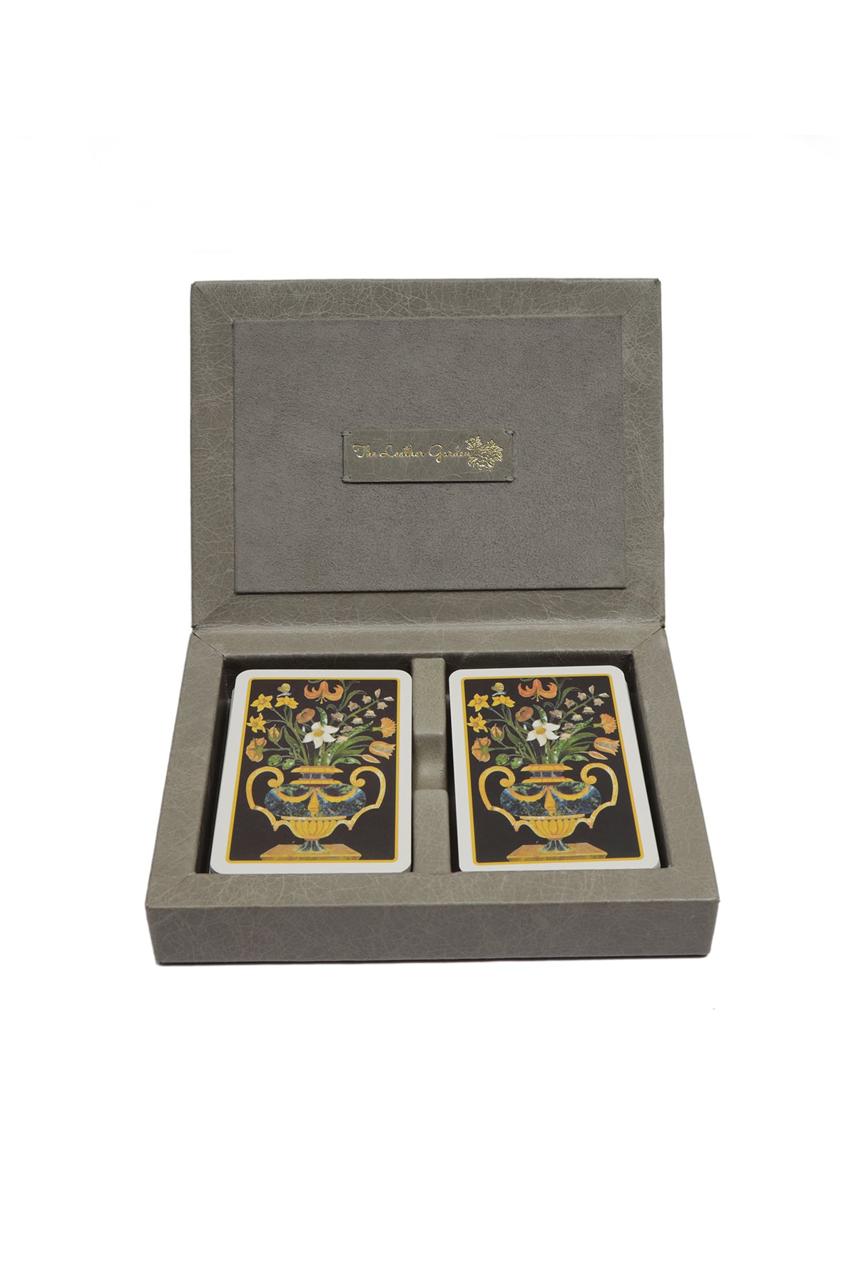 Gulmohar Playing Cards Box - Grey