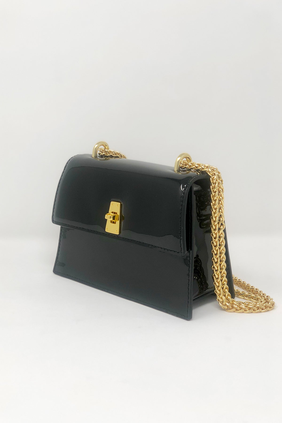 Primrose-Onyx Leather Shoulder Bag