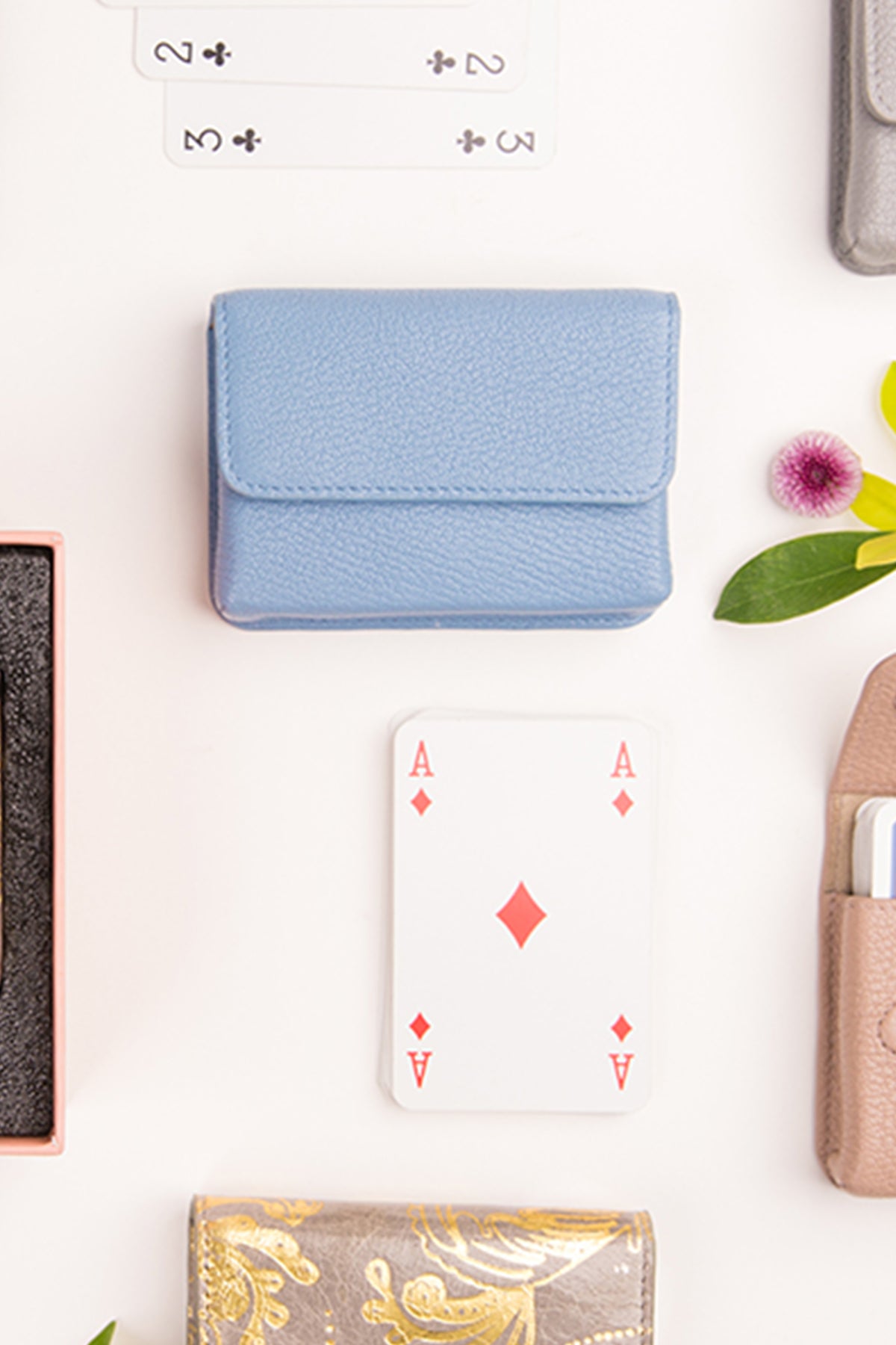 Gulmohar Playing Cards Sleeve - Powder Blue