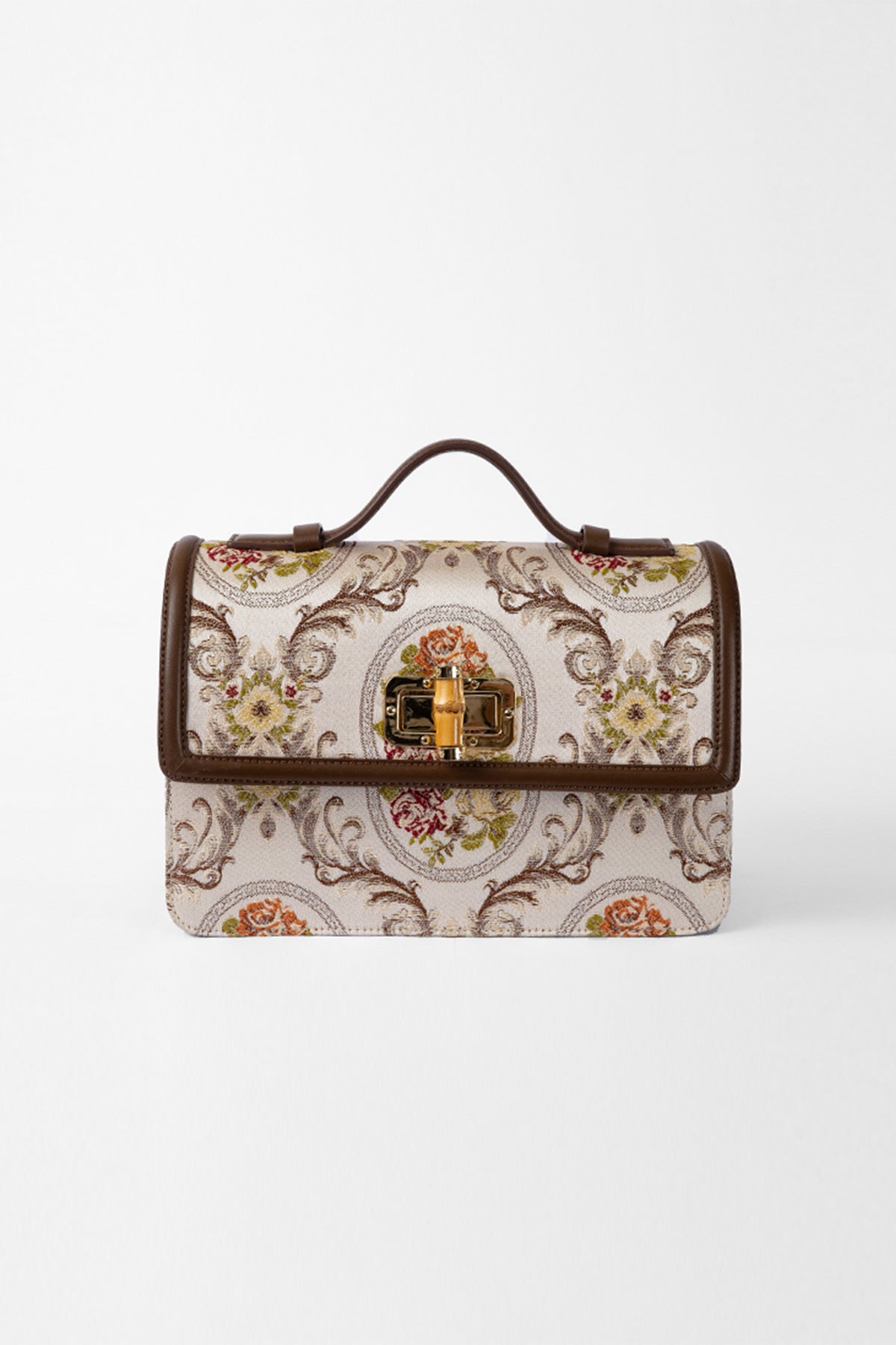 Tulip-Brown Leather Shoulder Bag