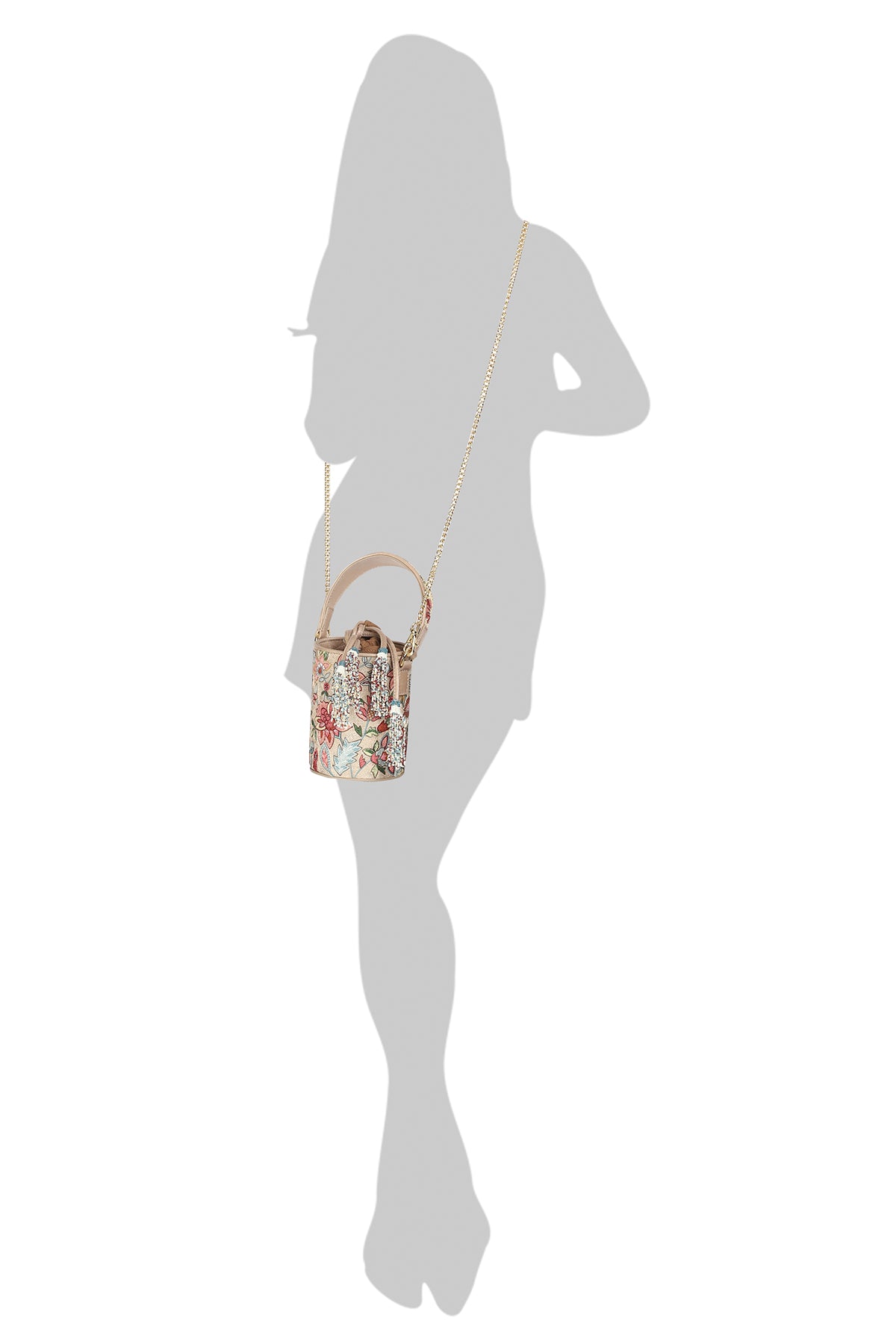 Statice Embroidered Bucket Bag