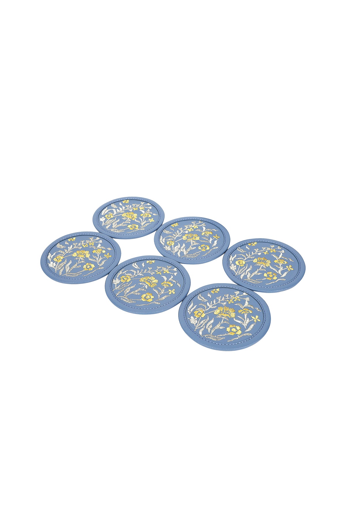 Maple Coaster Set (Set of 6) - Powder Blue