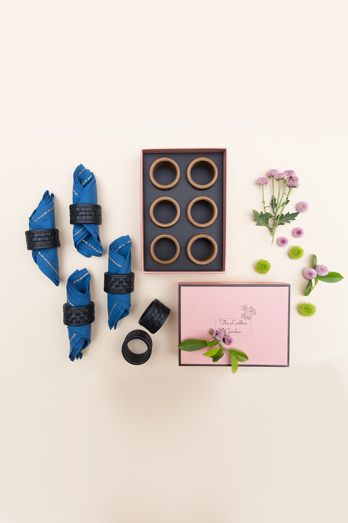 Oak Napkin Rings - Smoke