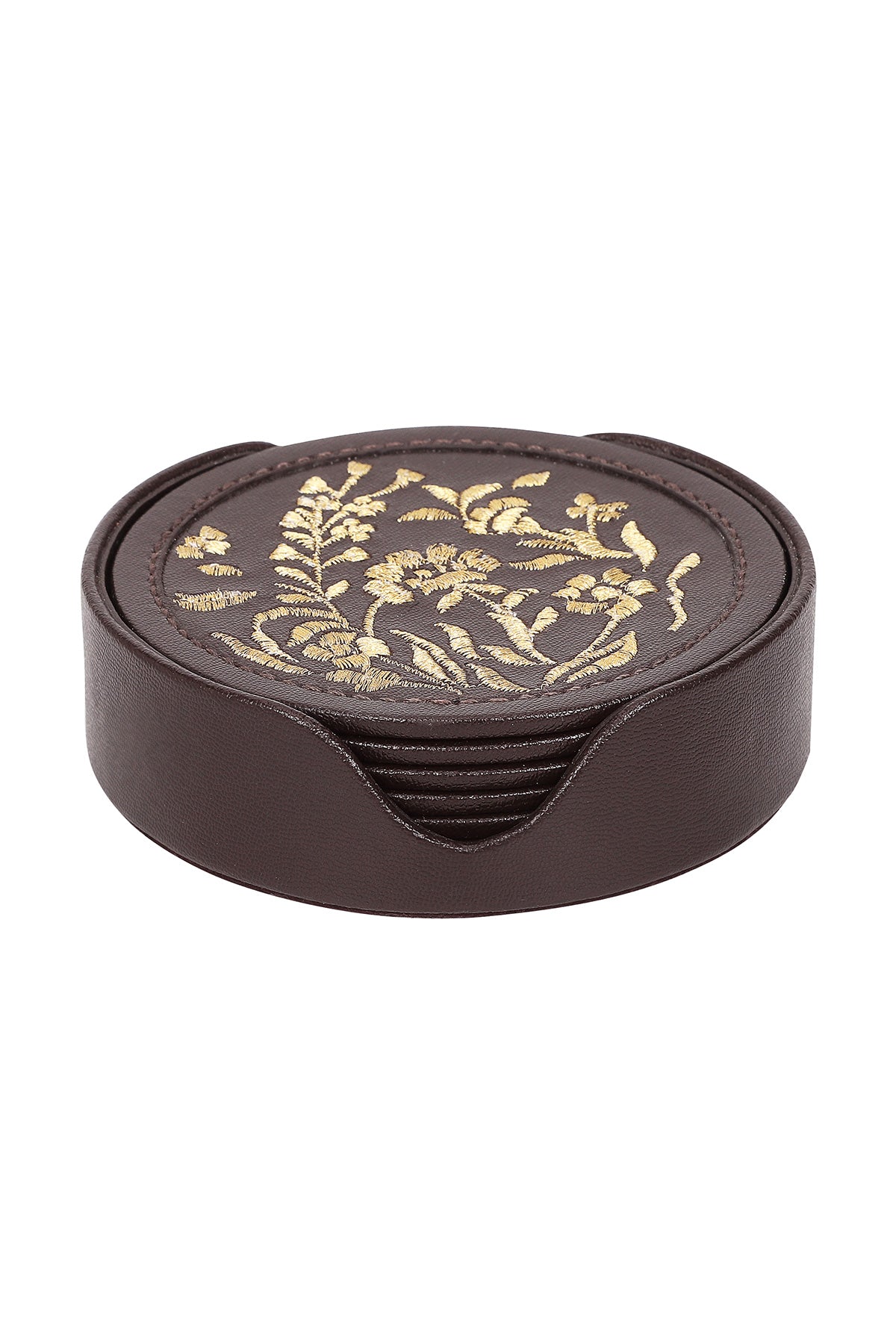 Maple Coaster Set (Set of 6)- Chocolate