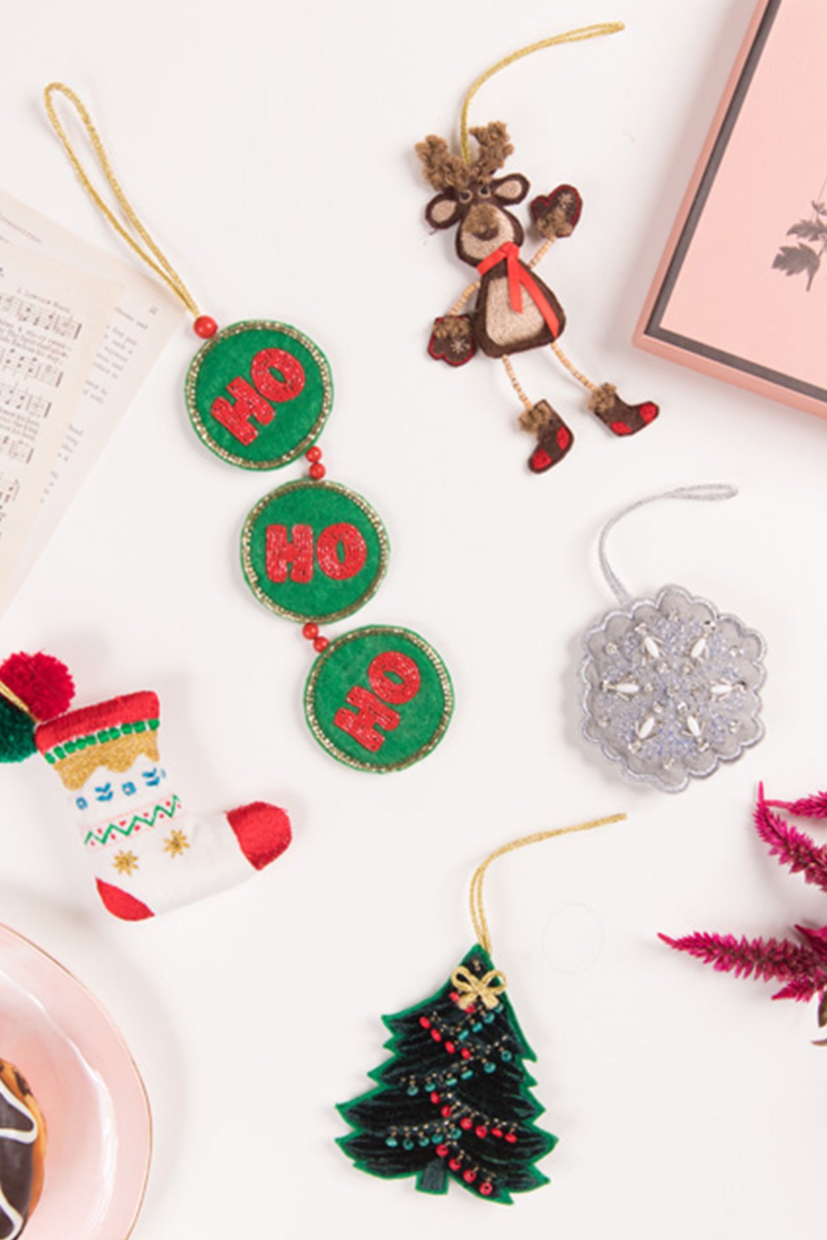 Ho Ho Ho Christmas ornaments