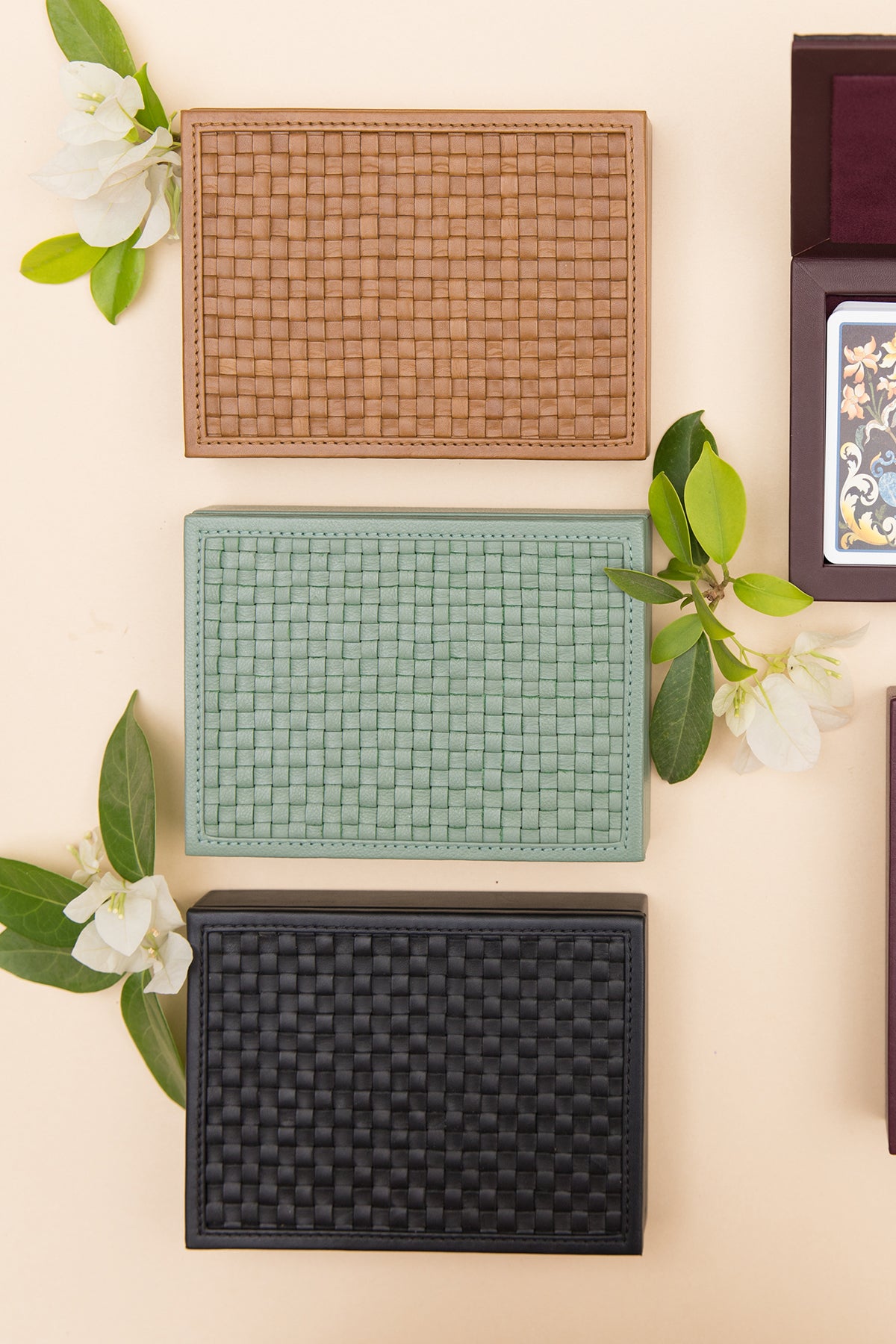 Oak Playing Cards Box - Smoke