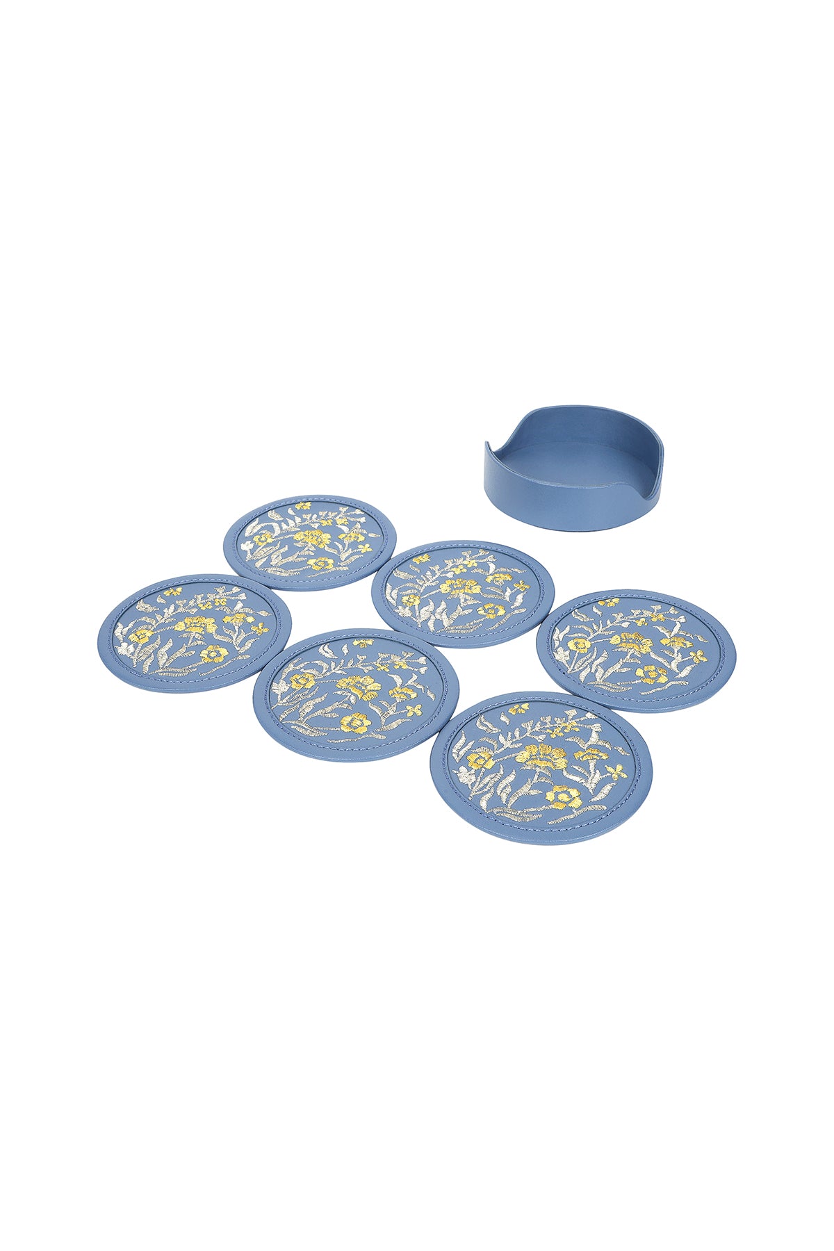 Maple Coaster Set (Set of 6) - Powder Blue