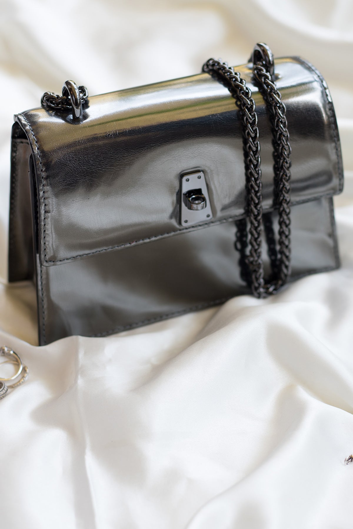 Primrose-Smoky Quartz Leather Shoulder Bag