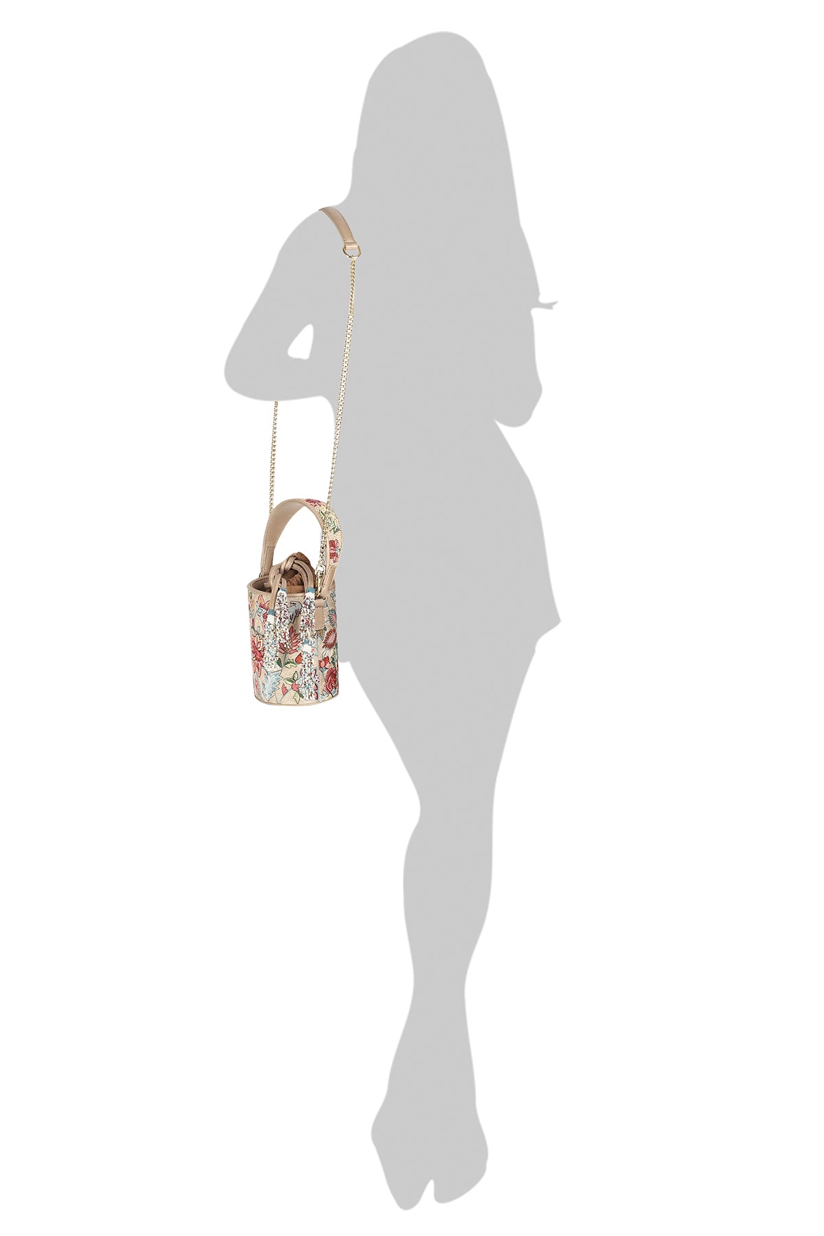 Statice Embroidered Bucket Bag