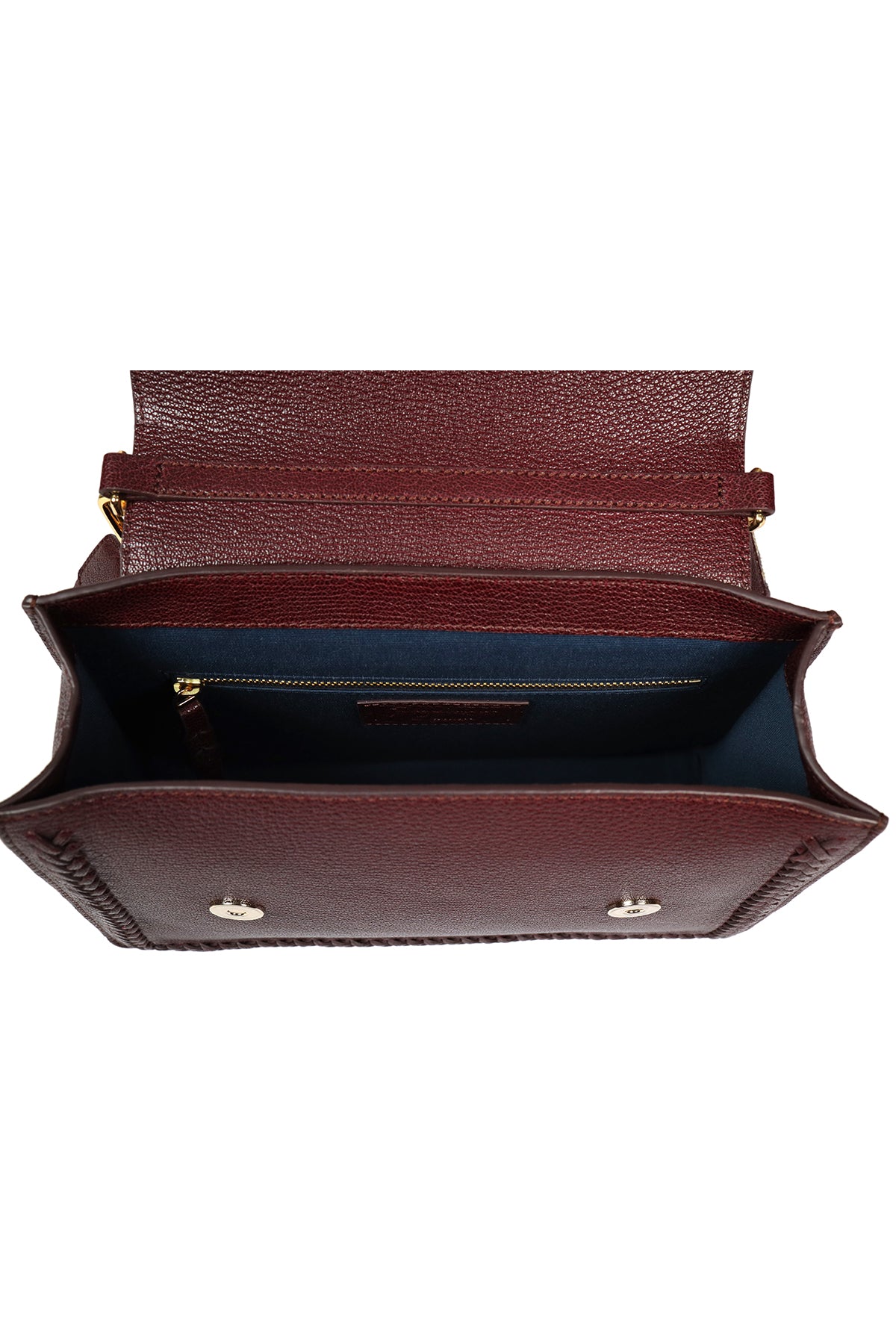 Geranium-Sangria Leather Shoulder Bag
