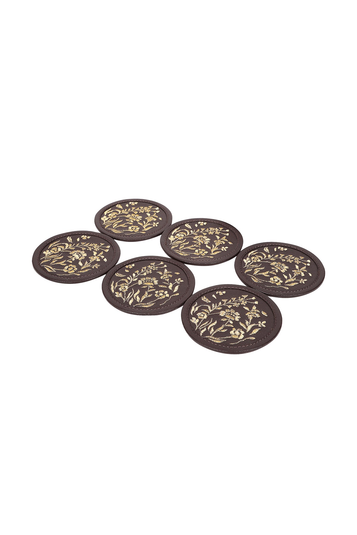 Maple Coaster Set (Set of 6)- Chocolate
