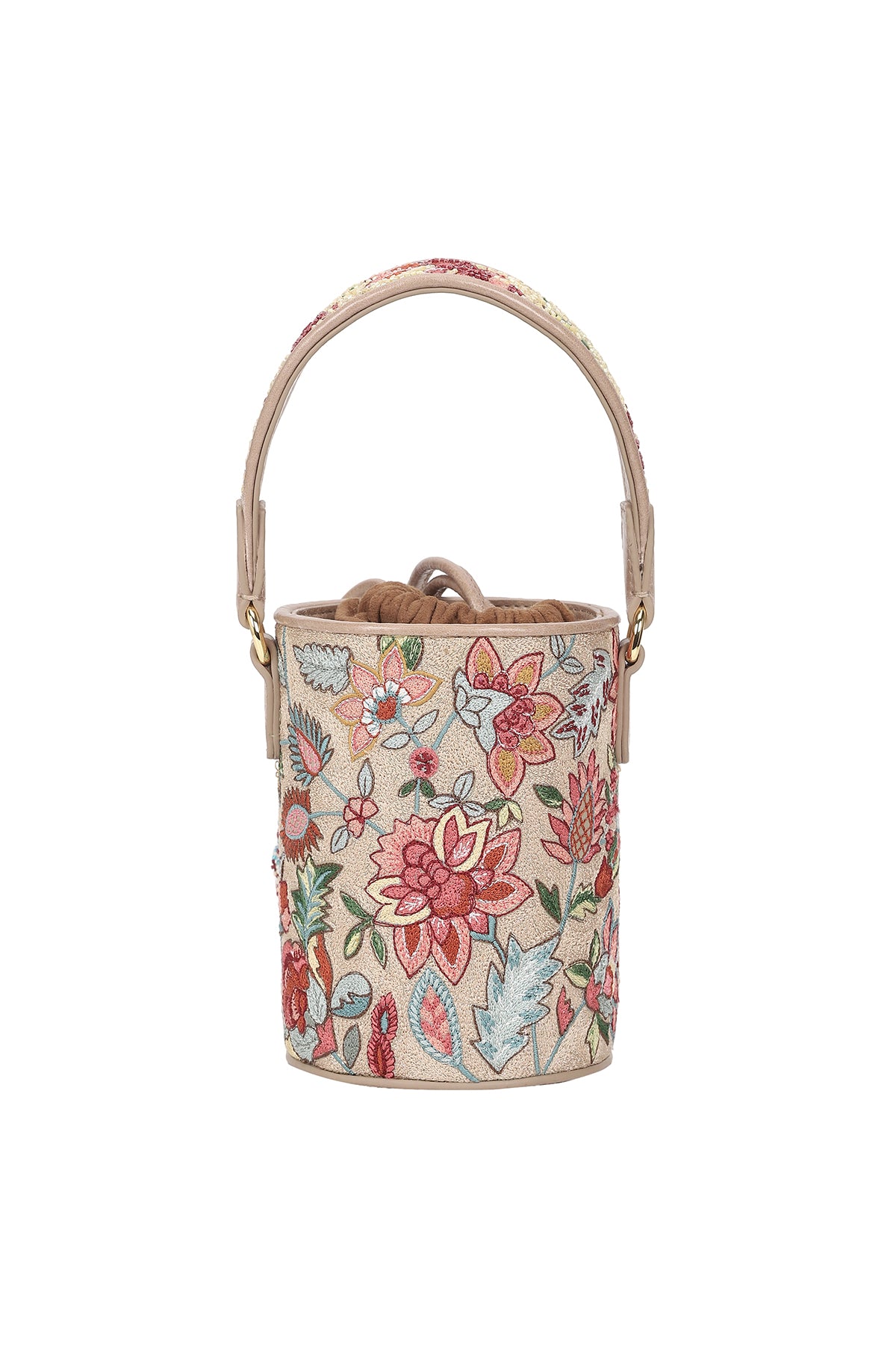 Statice Embroidered Bucket Bag