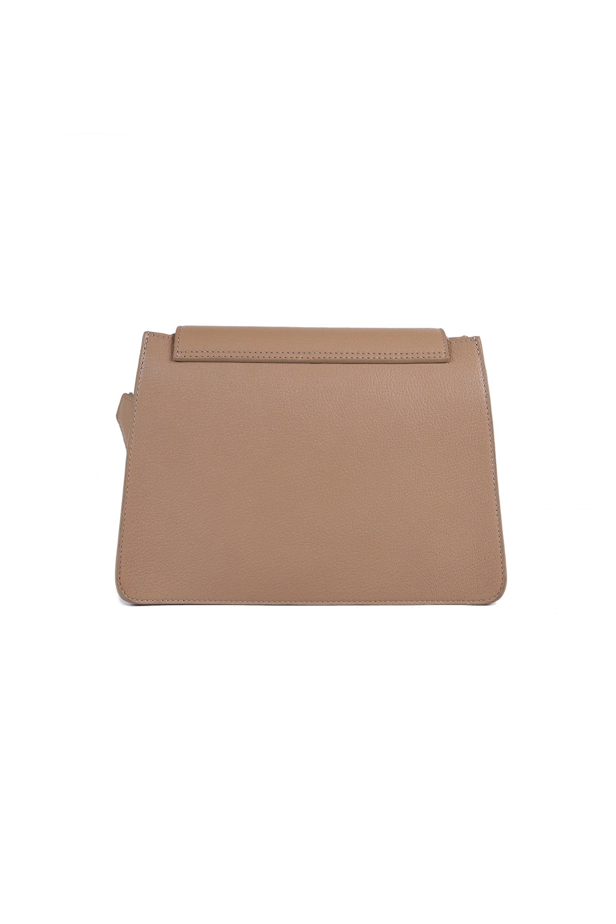 Geranium-Nude Leather Shoulder Bag