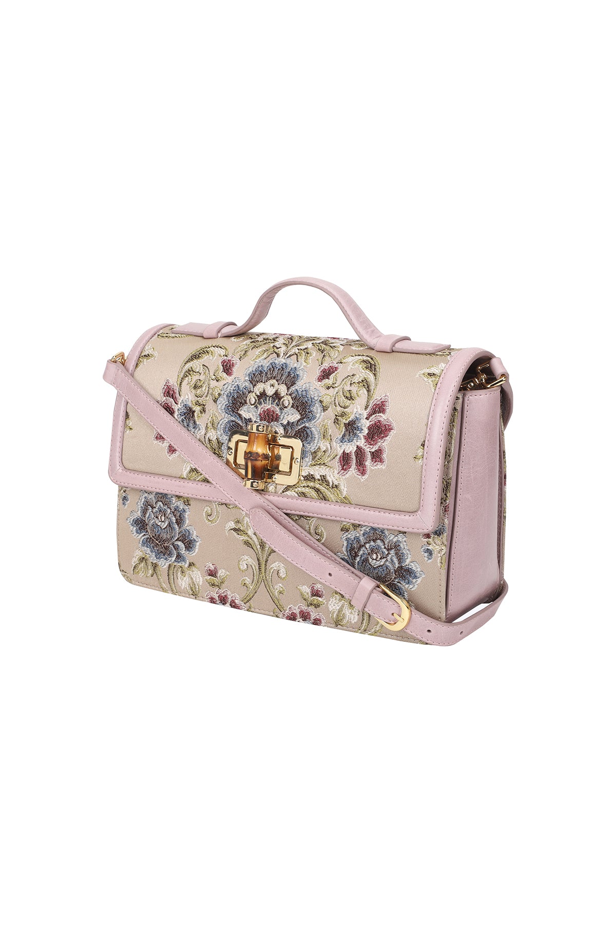 Tulip Lilac Leather Shoulder Bag