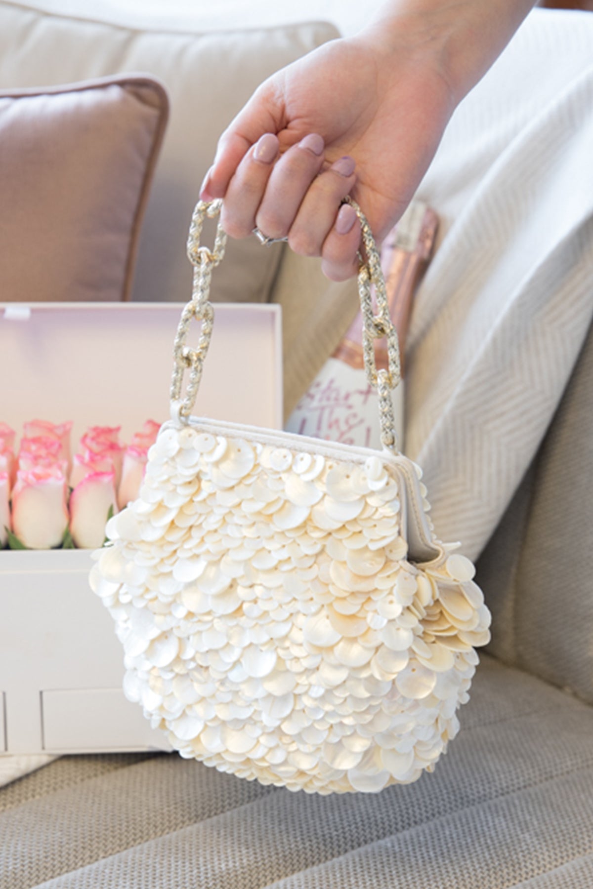 Mogra Embellished Potli Bag