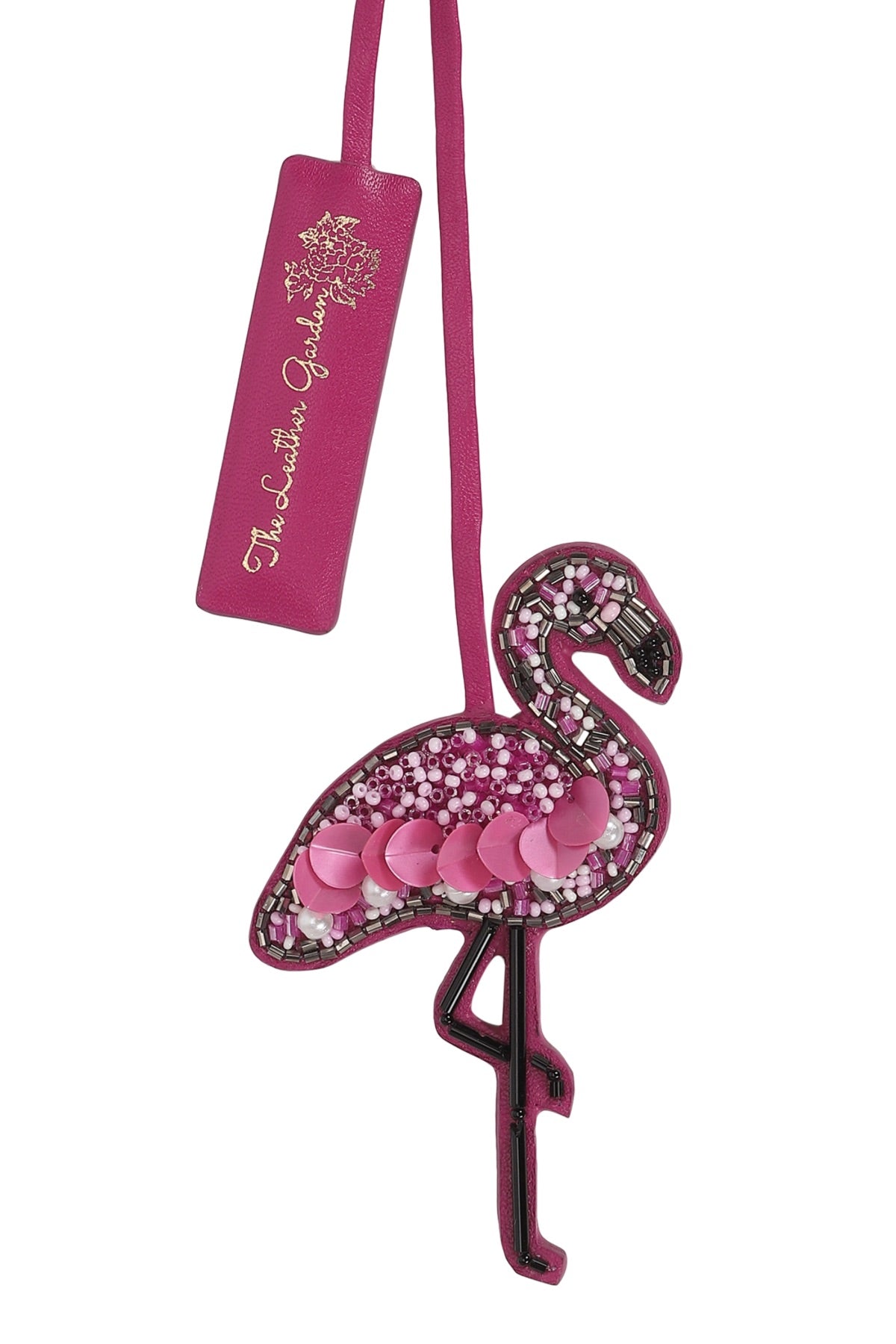Flamingo Leather Charm - Pink