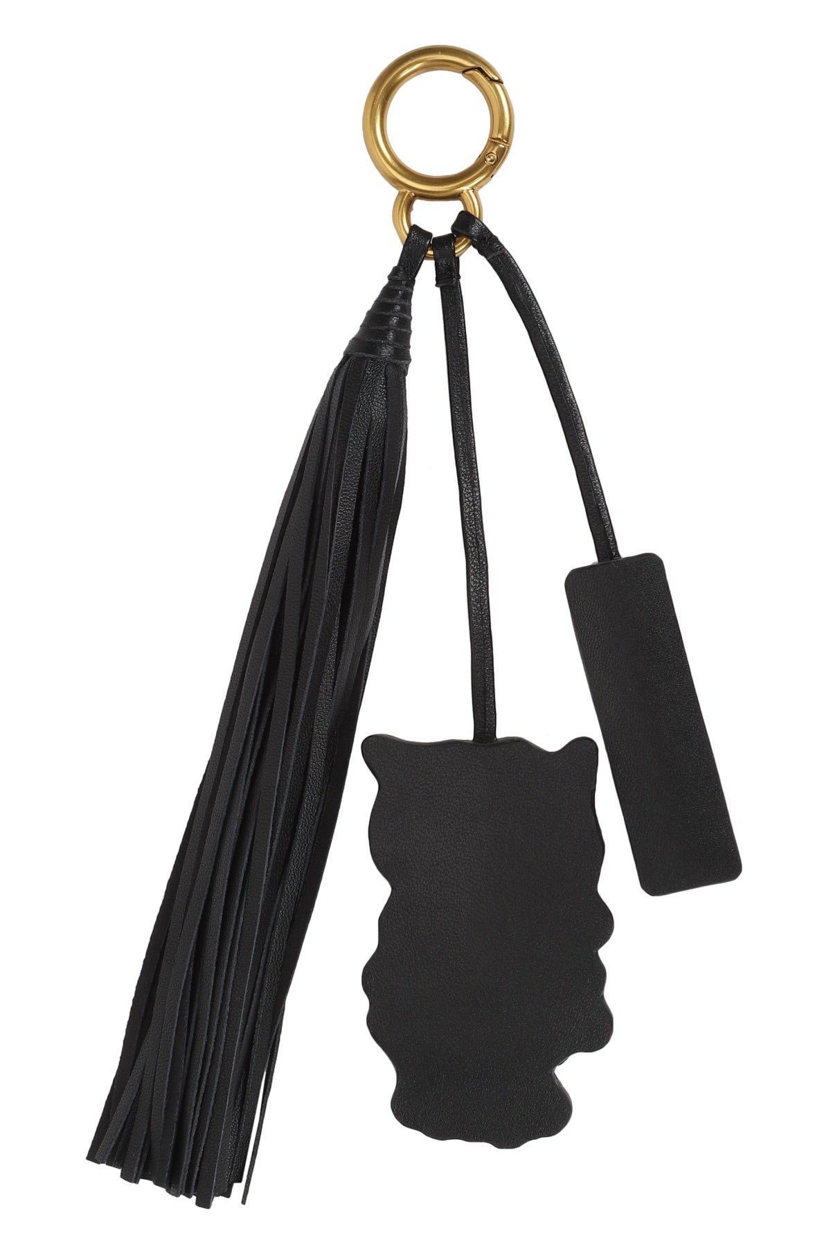 Owl Leather Charm - Black