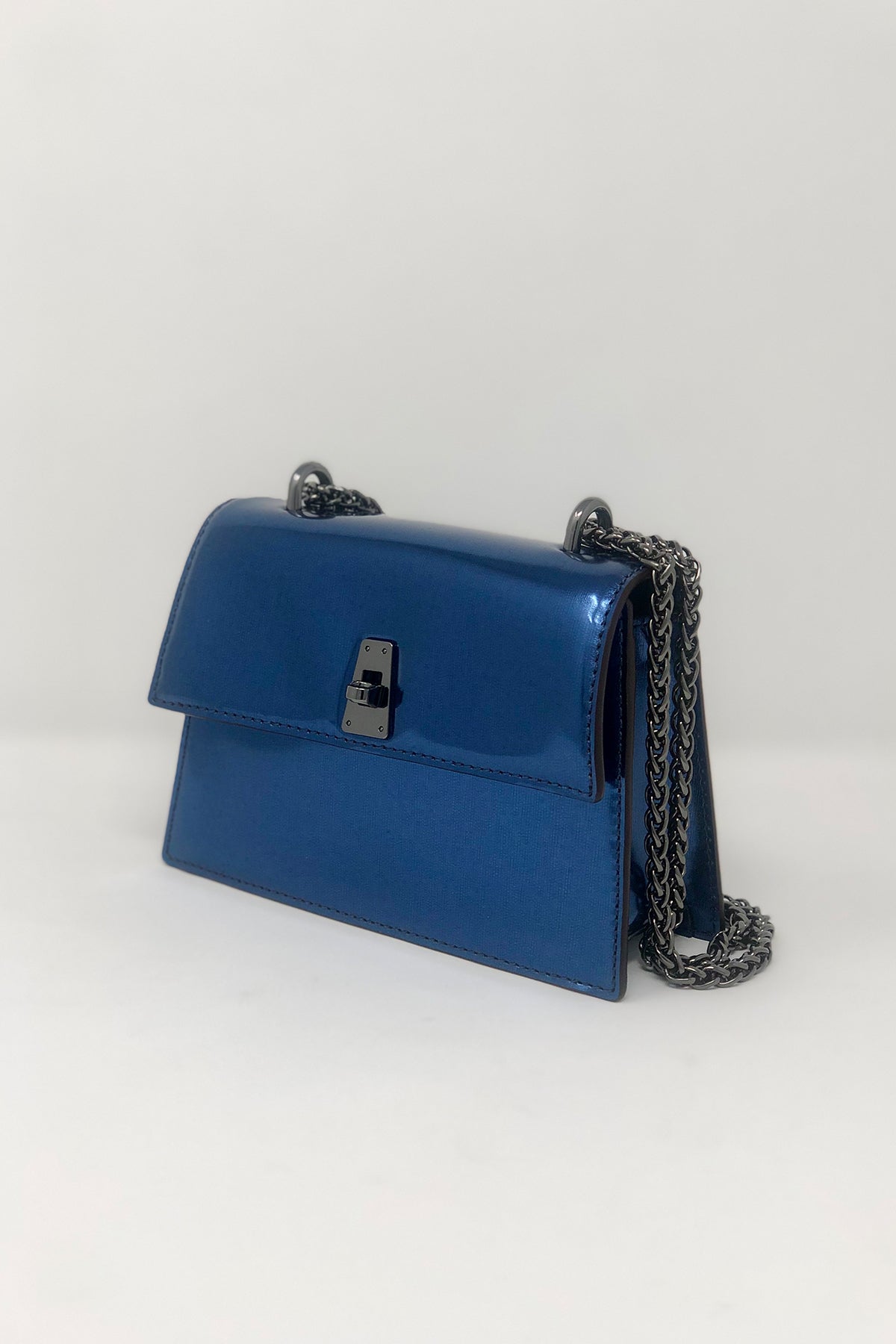 Primrose-Tanzanite Leather Shoulder Bag