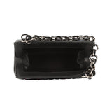 Adia Black Handheld Leather Bag