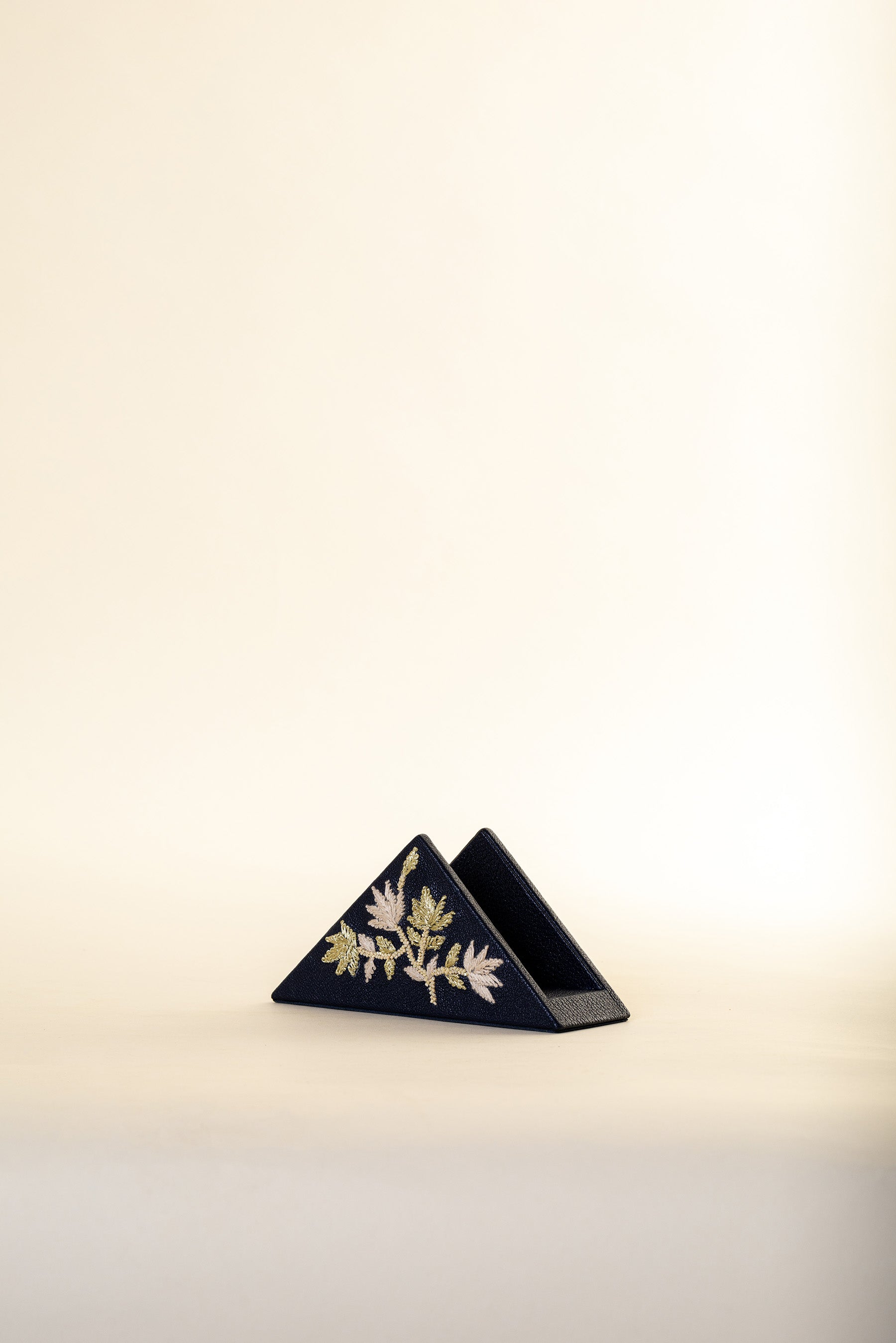 Geranium Navy Napkin Holder