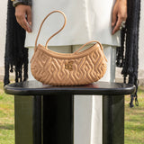 Anne Nude Leather Quilted Shoulder Bag