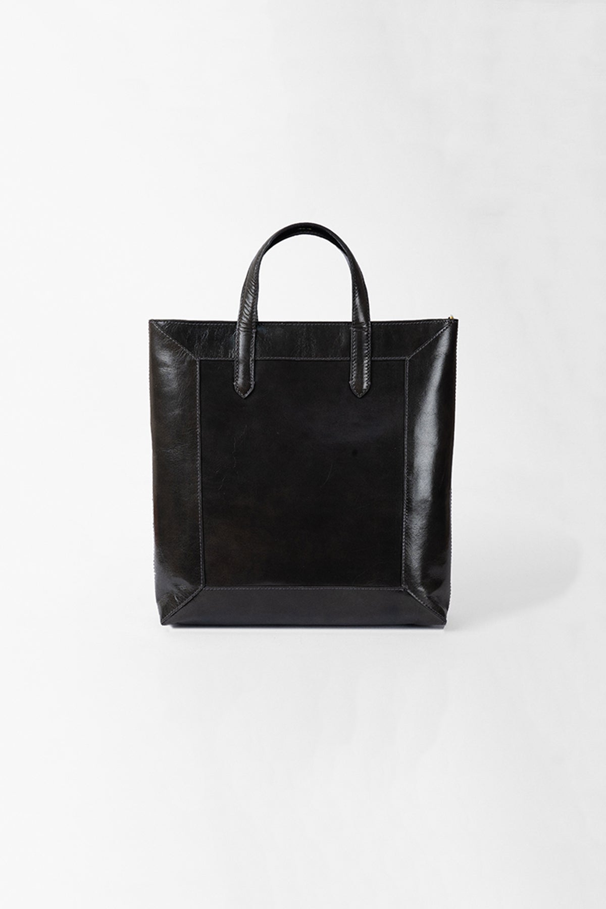 Tuberose-Grafite Leather Tote Bag