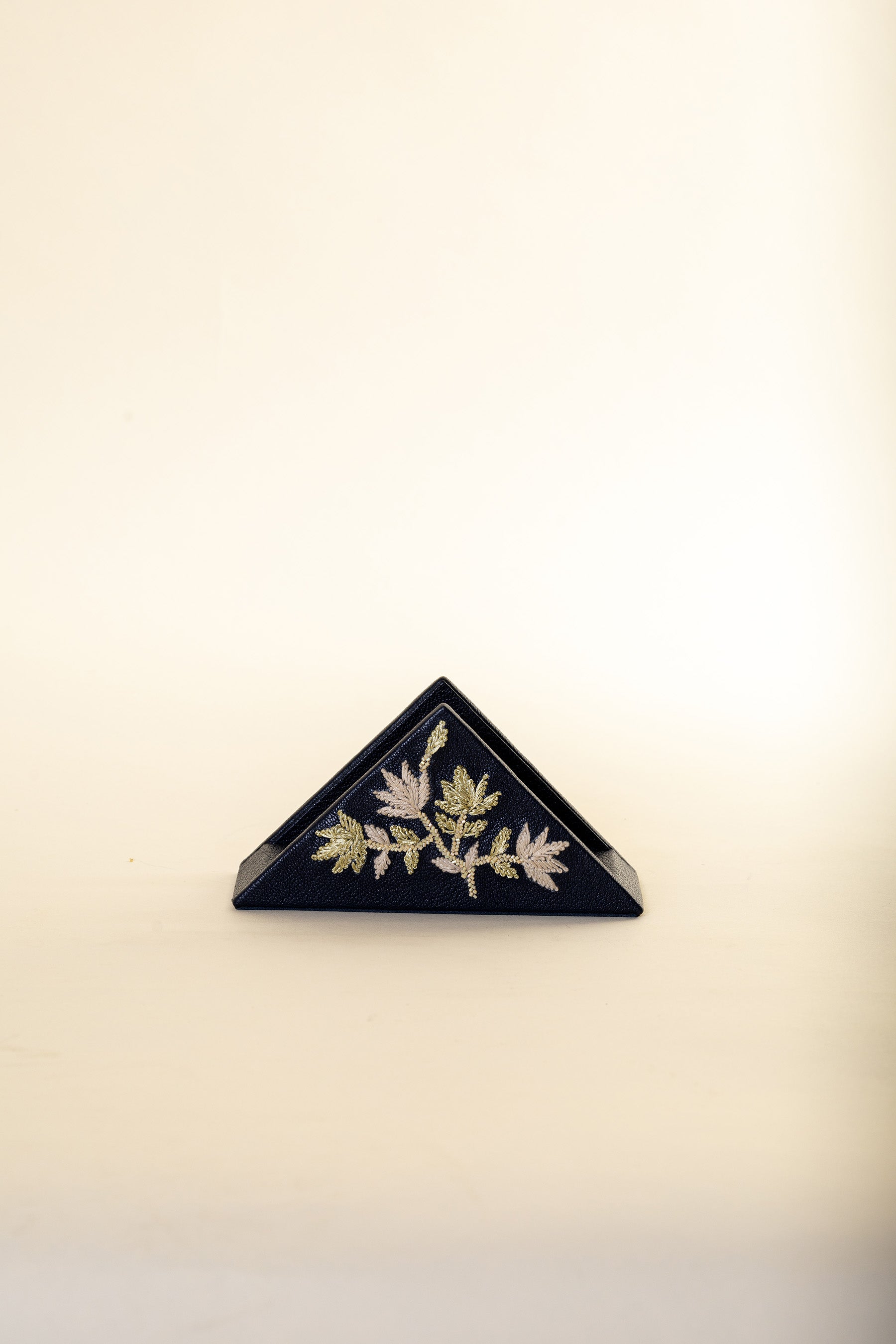 Geranium Navy Napkin Holder