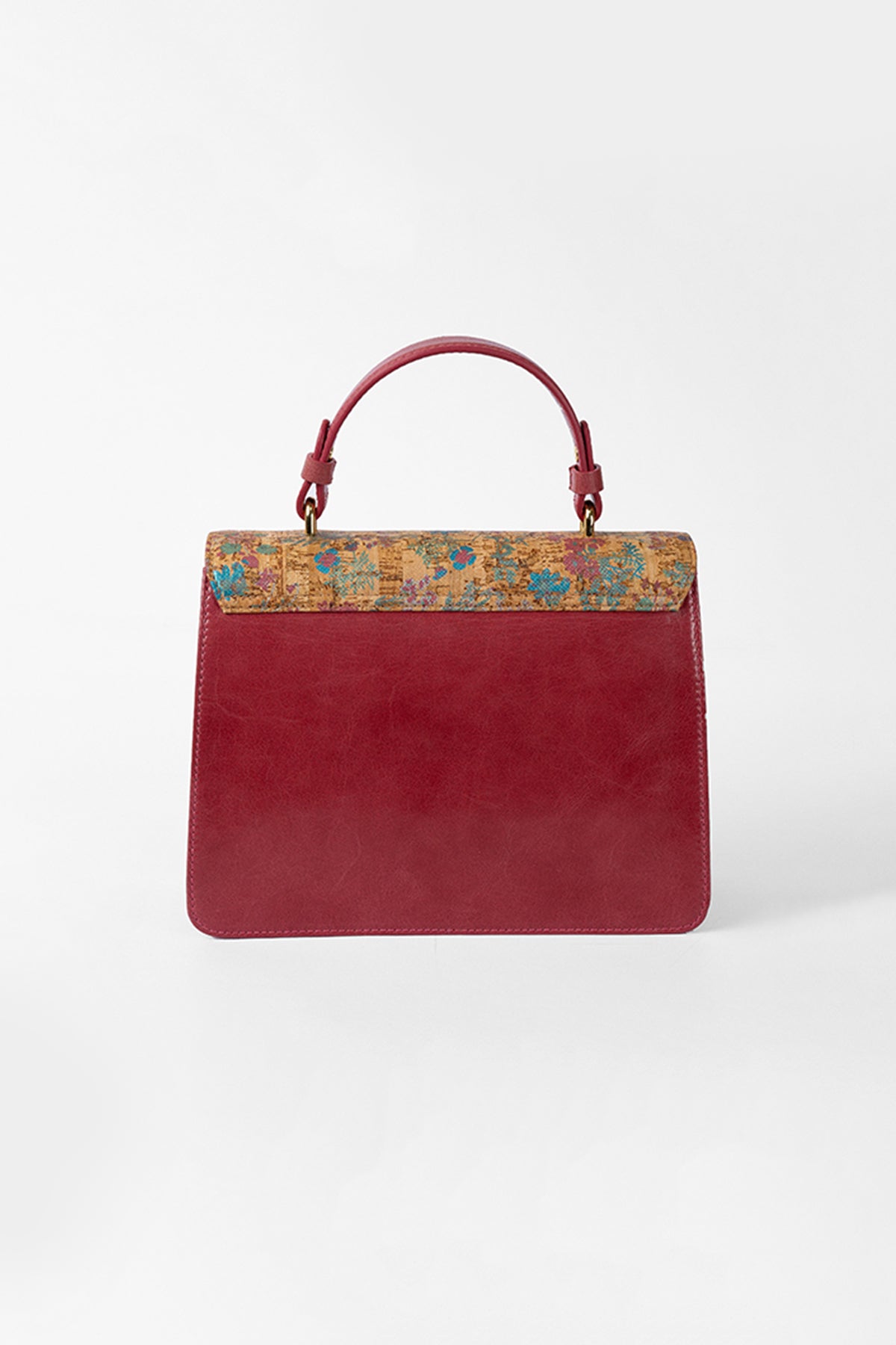 Hydrangea-Multi Floral Cork Leather Shoulder Bag