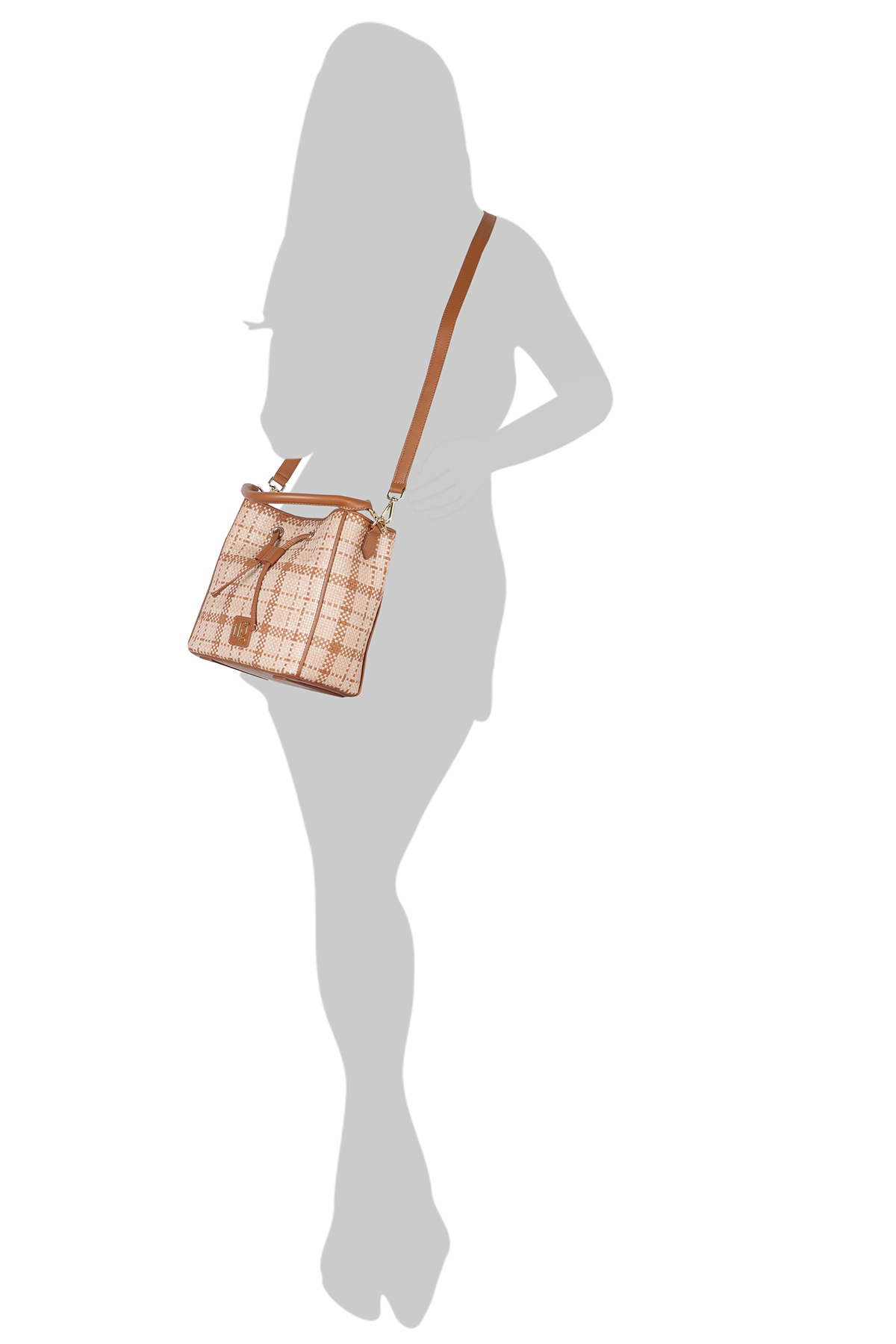 Cancun Woven Leather Bucket Bag