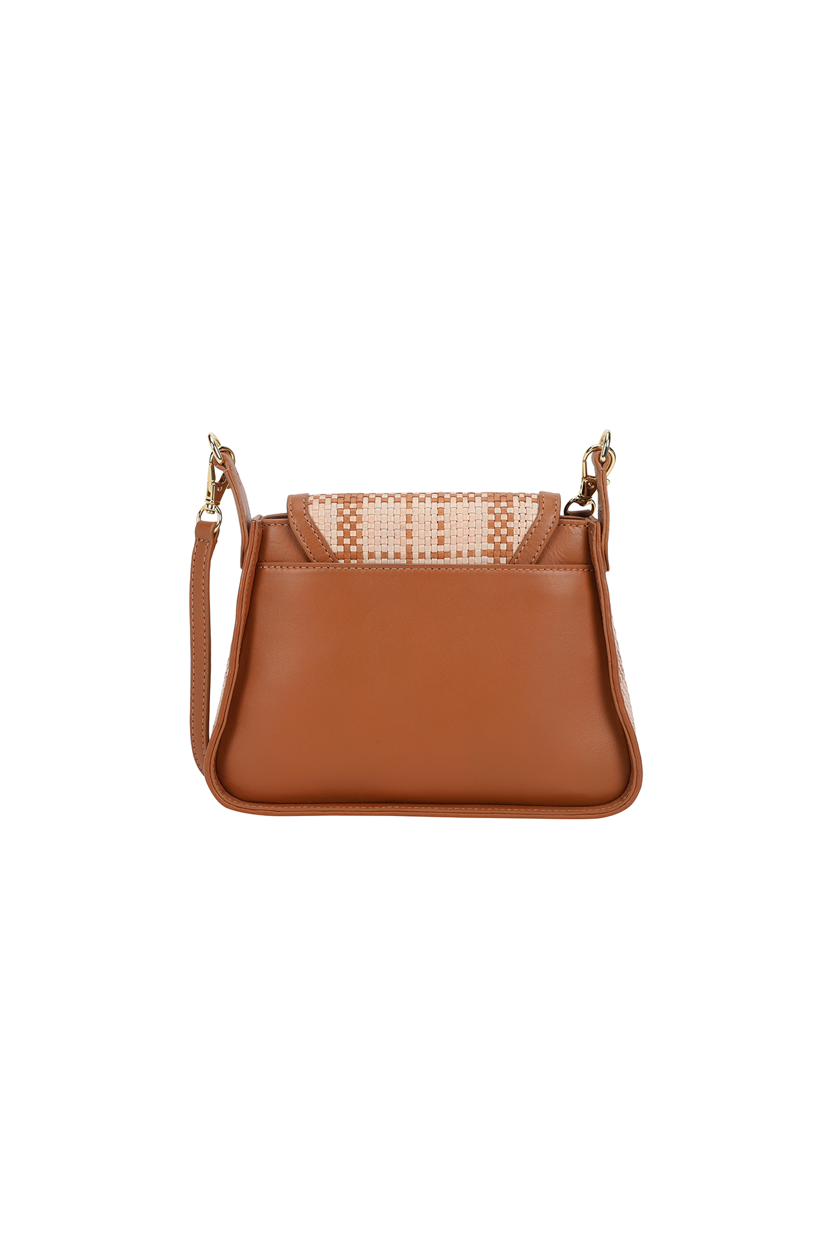 Coba Woven Leather Crossbody Bag