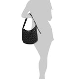 Amelia Black Leather Quilted Shoulder Bag