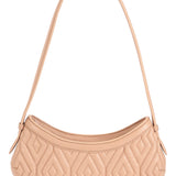 Anne Nude Leather Quilted Shoulder Bag