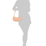 Anne Nude Leather Quilted Shoulder Bag