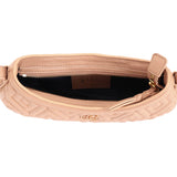 Anne Nude Leather Quilted Shoulder Bag