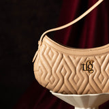 Anne Nude Leather Quilted Shoulder Bag