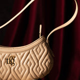 Anne Nude Leather Quilted Shoulder Bag